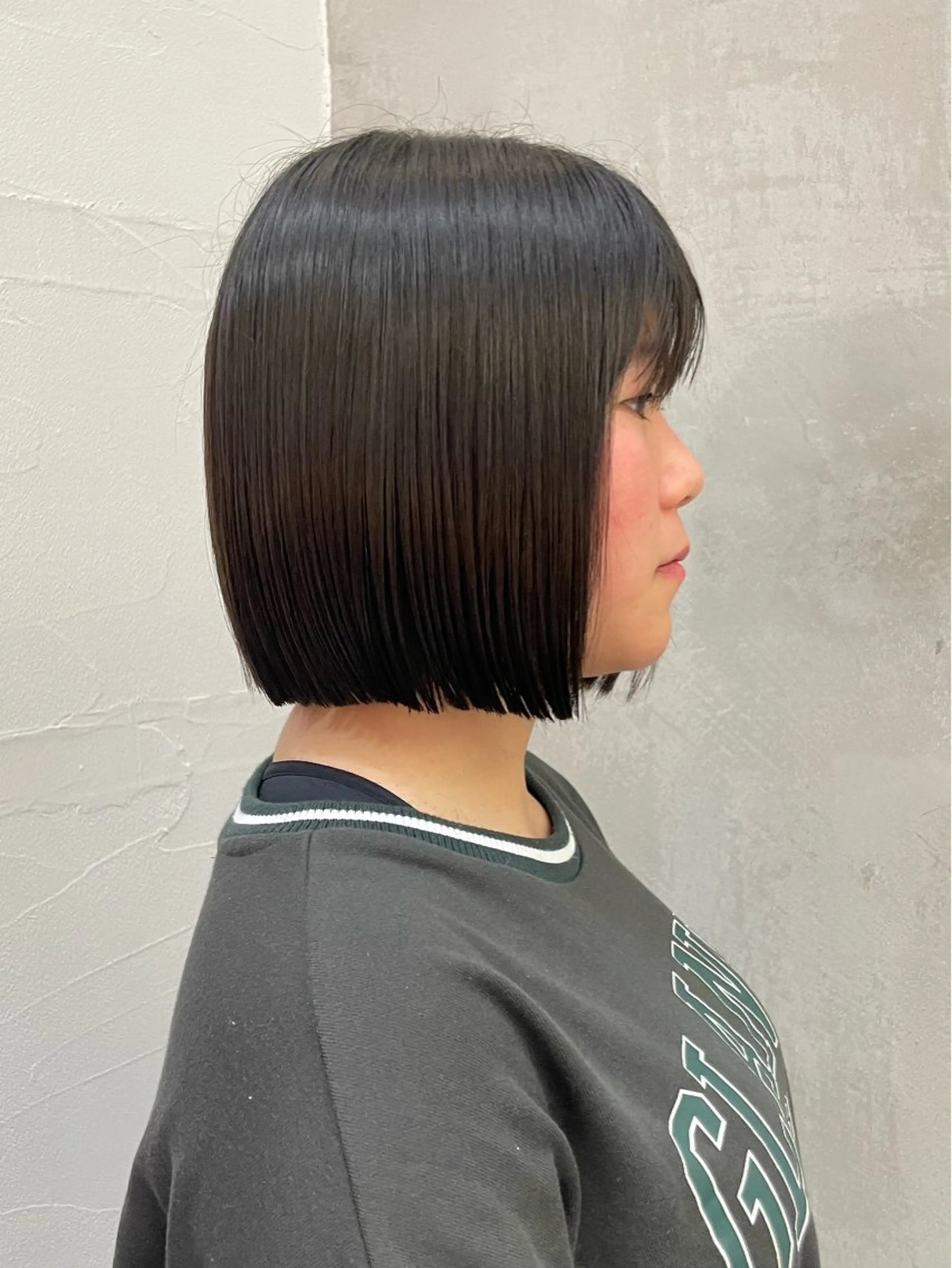 ミディアム カット ヘアカラー トリートメント 💖美髪矯正/韓国 /ボブ💖ユイのヘアスタイル