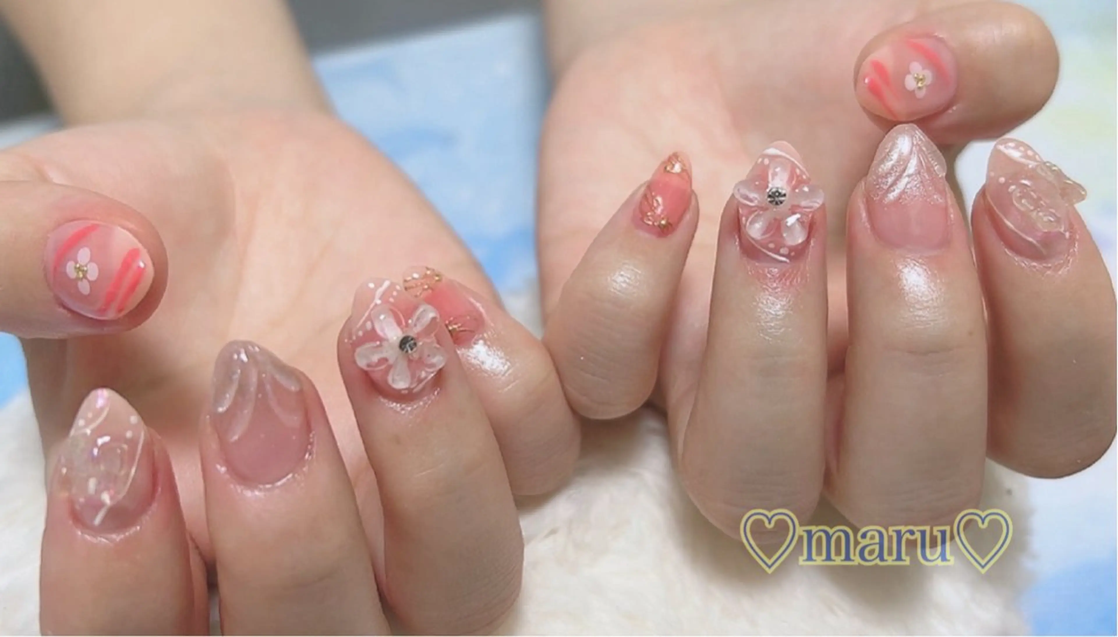 ネイル ハンドネイル フットネイル まるみ ♡のネイルデザイン
