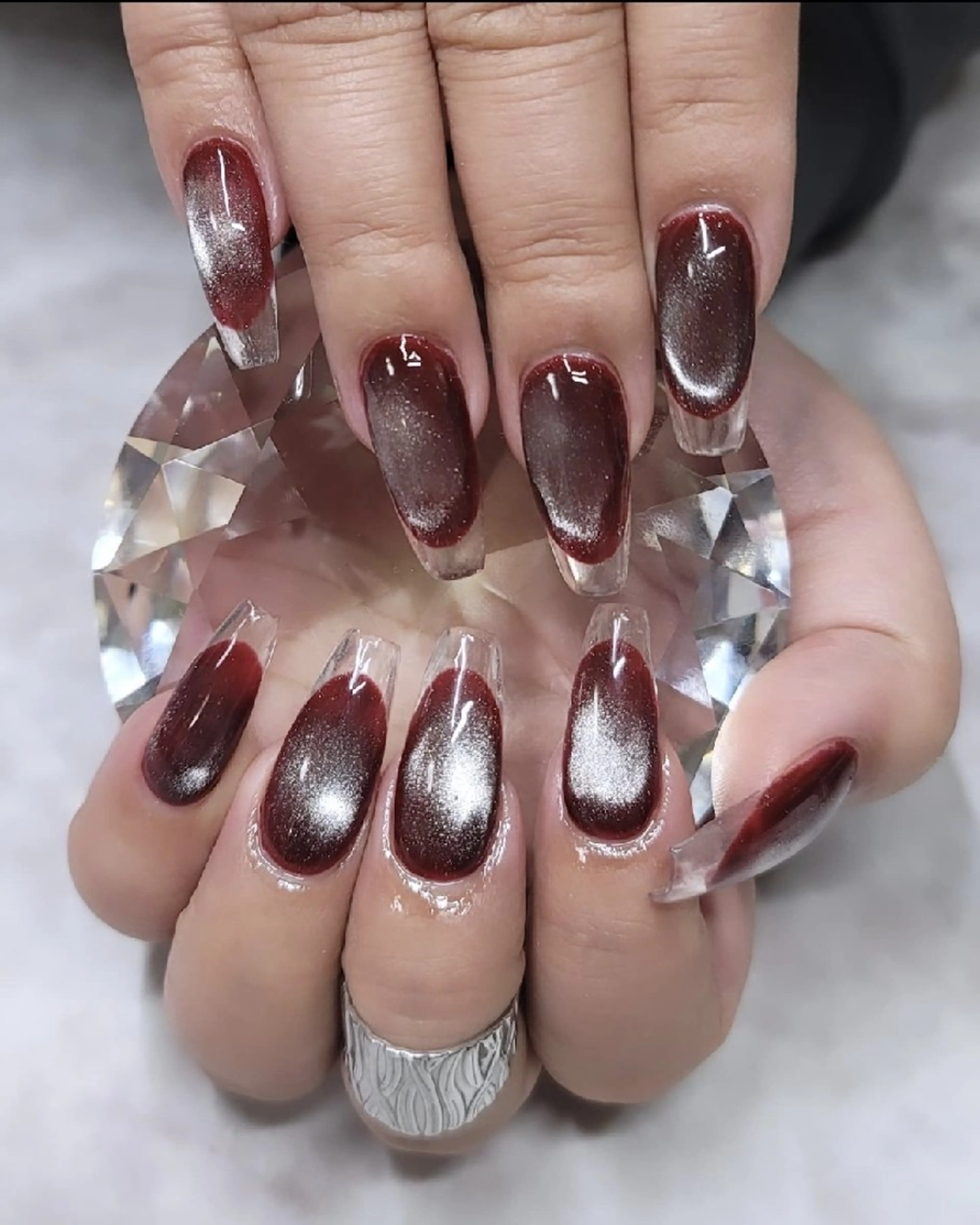 ネイル クリアネイル フレンチネイル nailsalon glow sayaのネイルデザイン