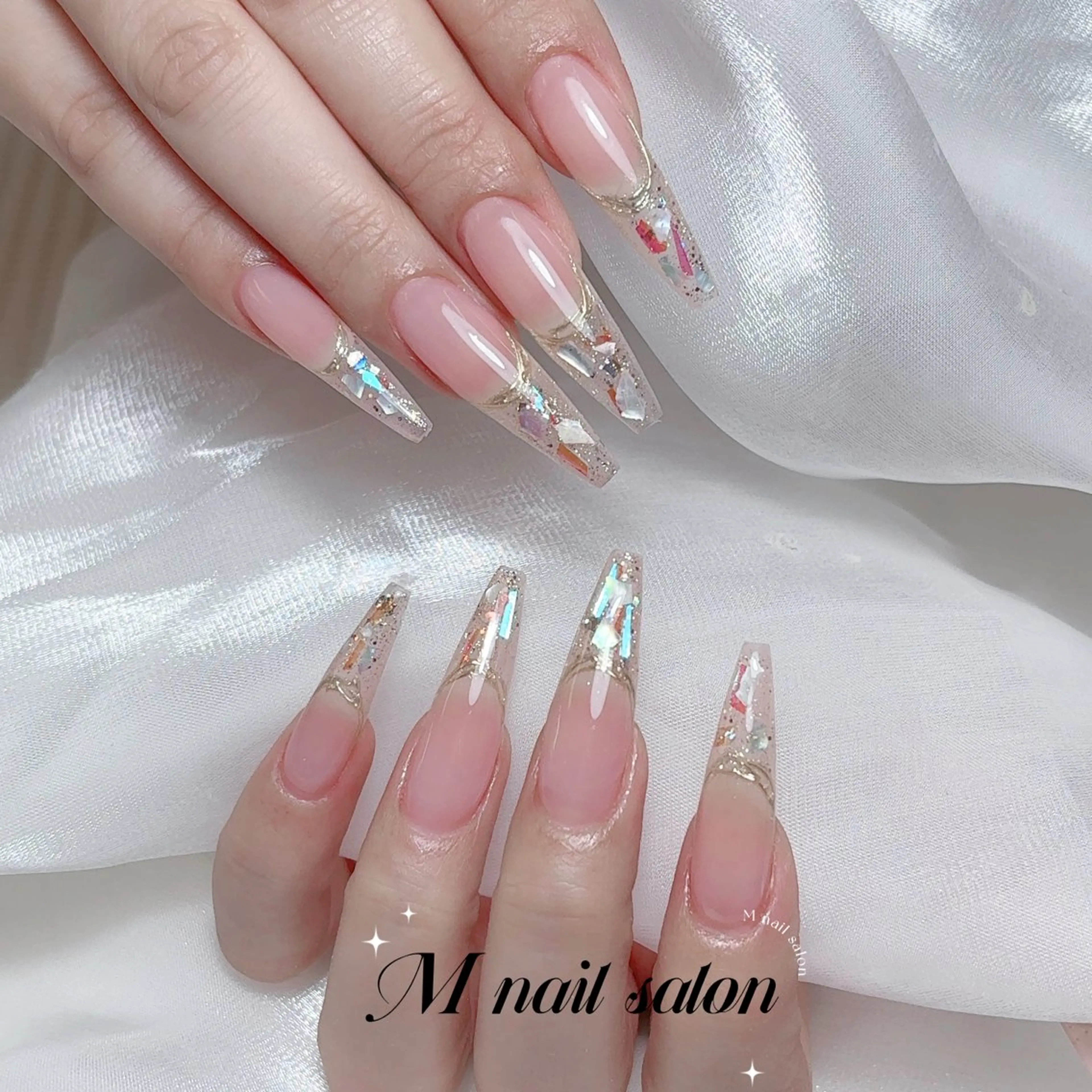 ネイル ハンドネイル M🌷nail 長さだし専門店のネイルデザイン