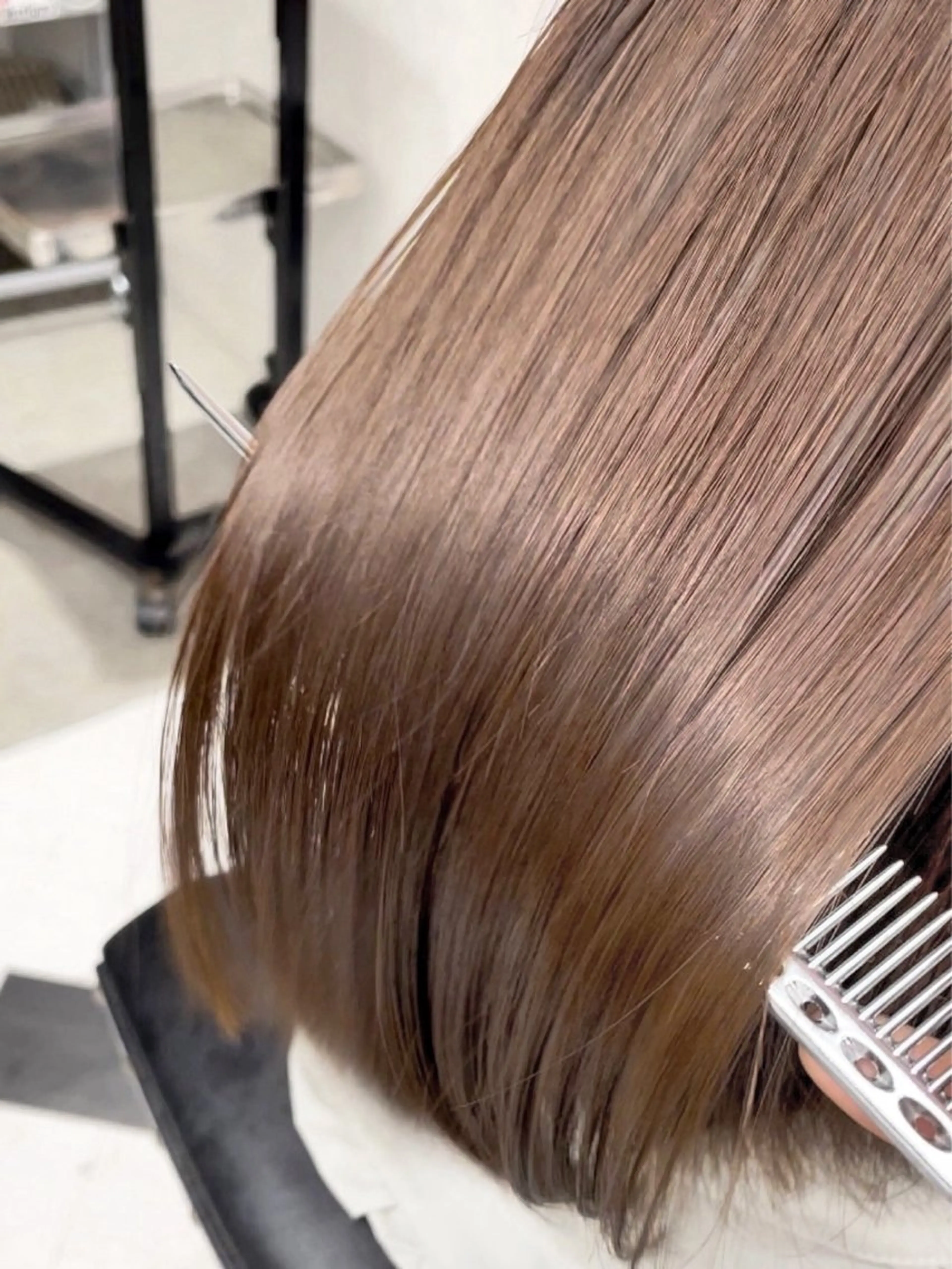 ロング カラー パーマ ヘアアレンジ メンズ 髪質改善 トリートメント 酸性ストレート ストレートパーマ mona/ ストレートスタイル✨のヘアスタイル