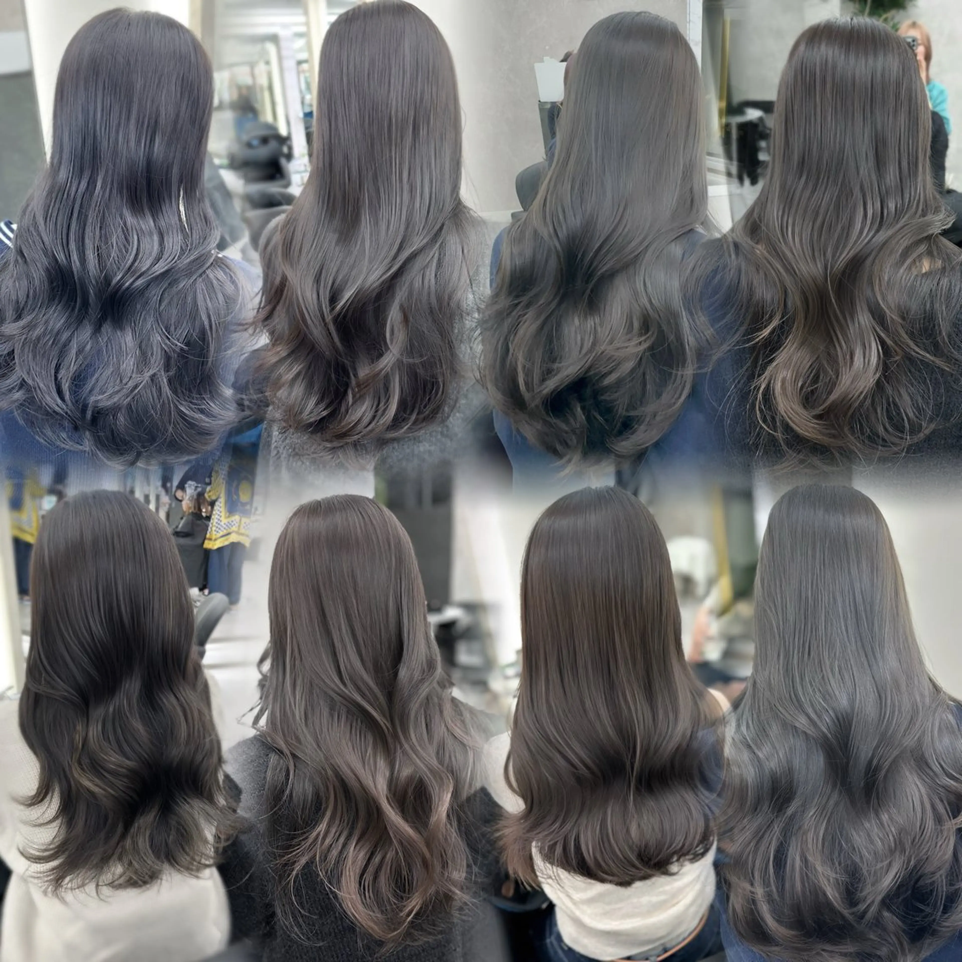 ロング カラー ブリーチ ダブルカラー ブリーチなしカラー 顔まわりレイヤー 顔周りカット カット ヘアカラー トリートメント なんば/透明感カラー 韓国ヘア/田之上千尋のヘアスタイル