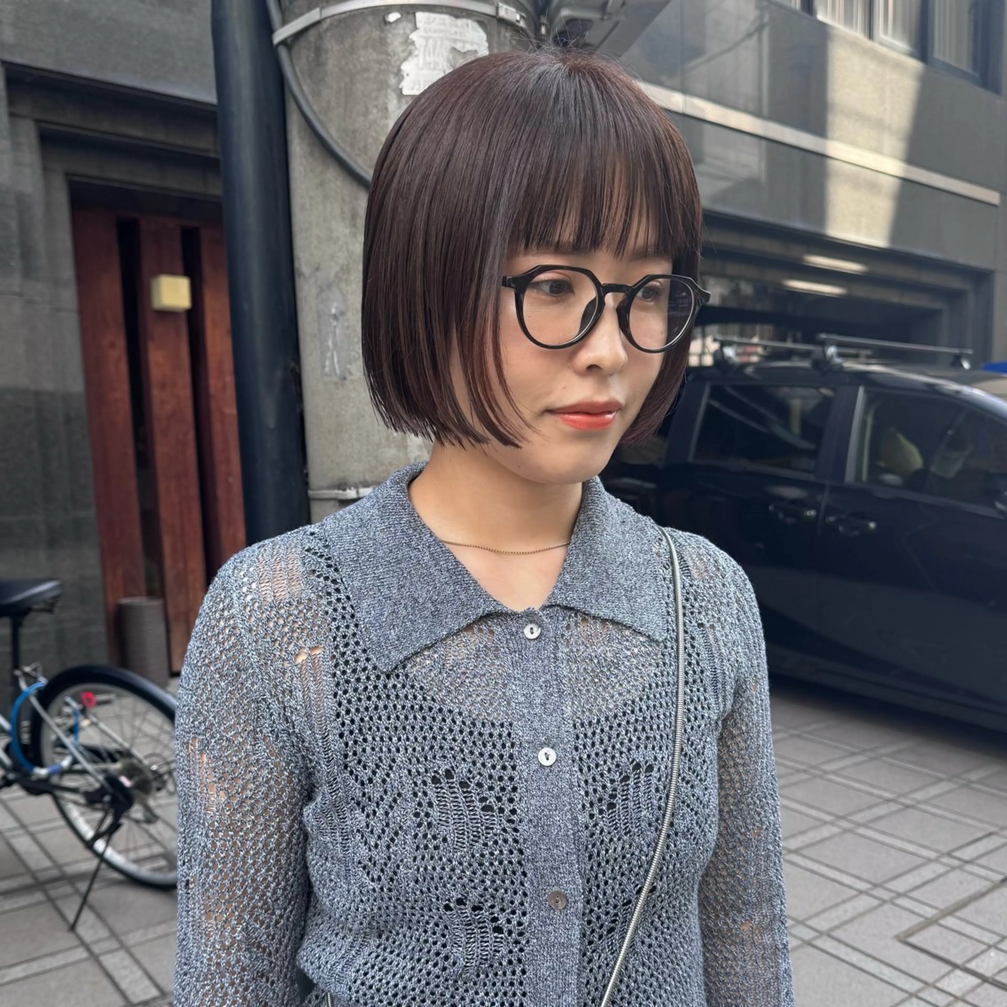 ミディアム カラー カット ヘアカラー トリートメント Lilu しずくのヘアスタイル