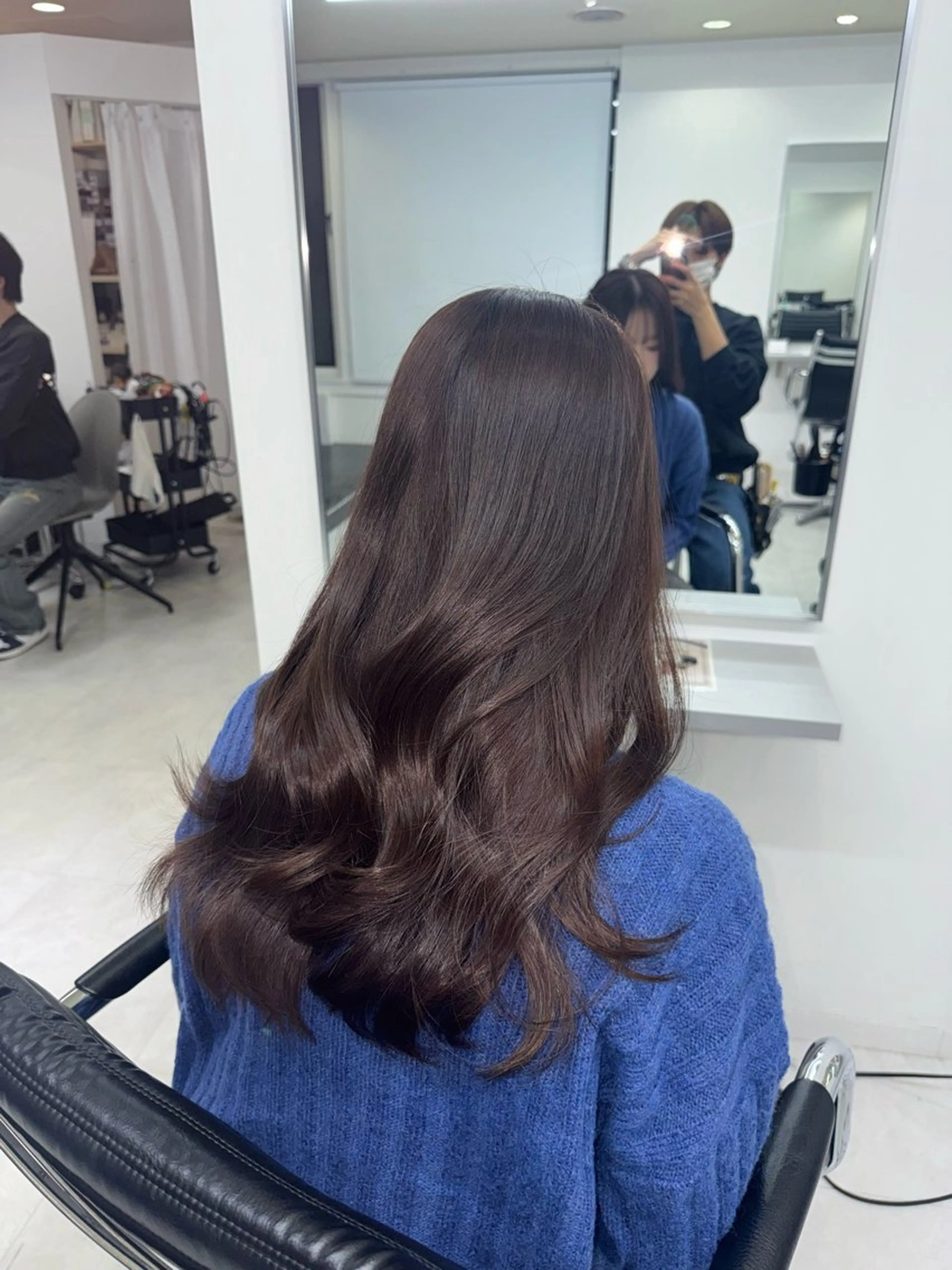 ミディアム カラー ヘアカラー ブリーチなしWカラー /艶カラー✨のヘアスタイル