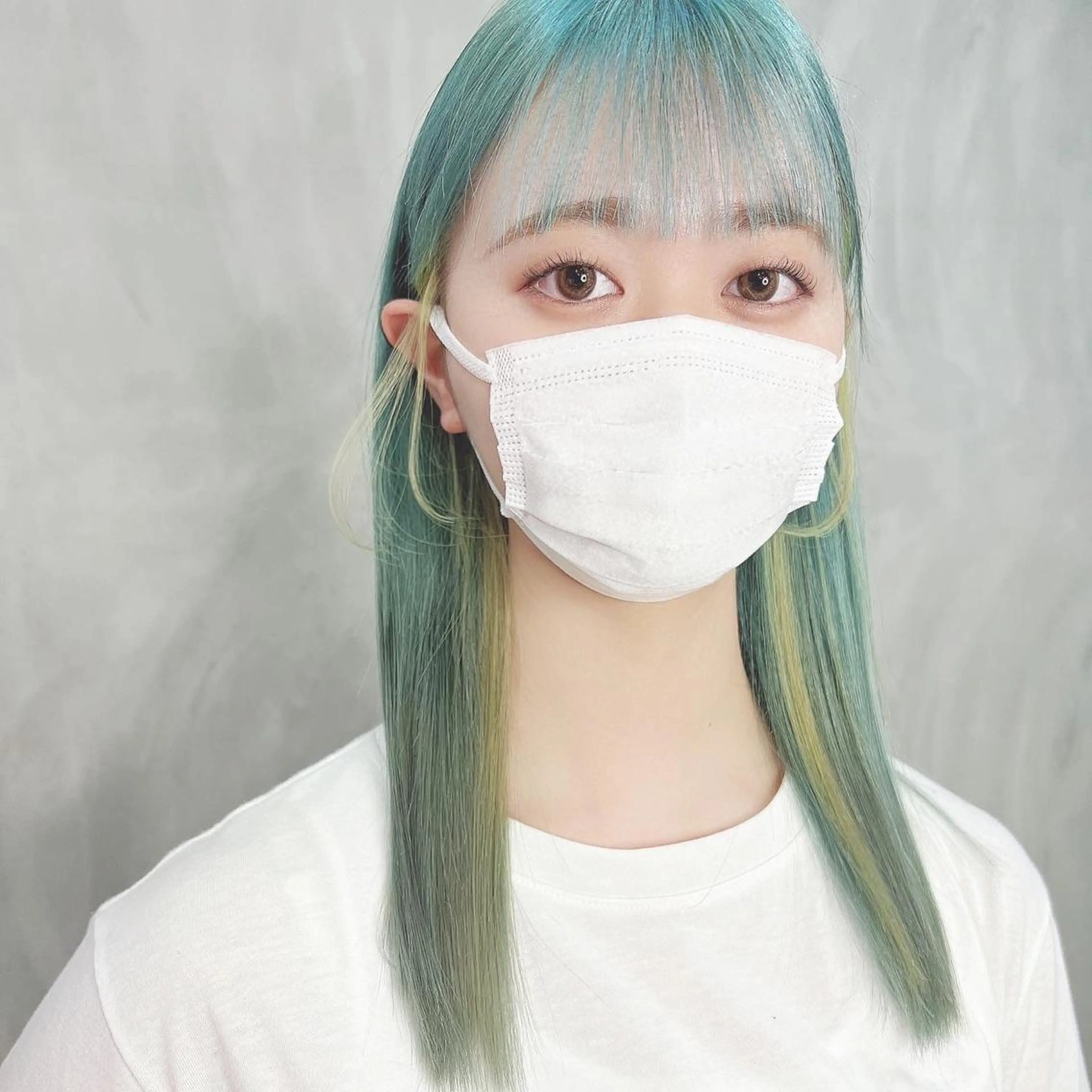 ロング カラー イヤリングカラー ミント マツエクmarry池袋所属・マツエクモデル無料 marry 池袋秦のマツエク・マツパデザイン