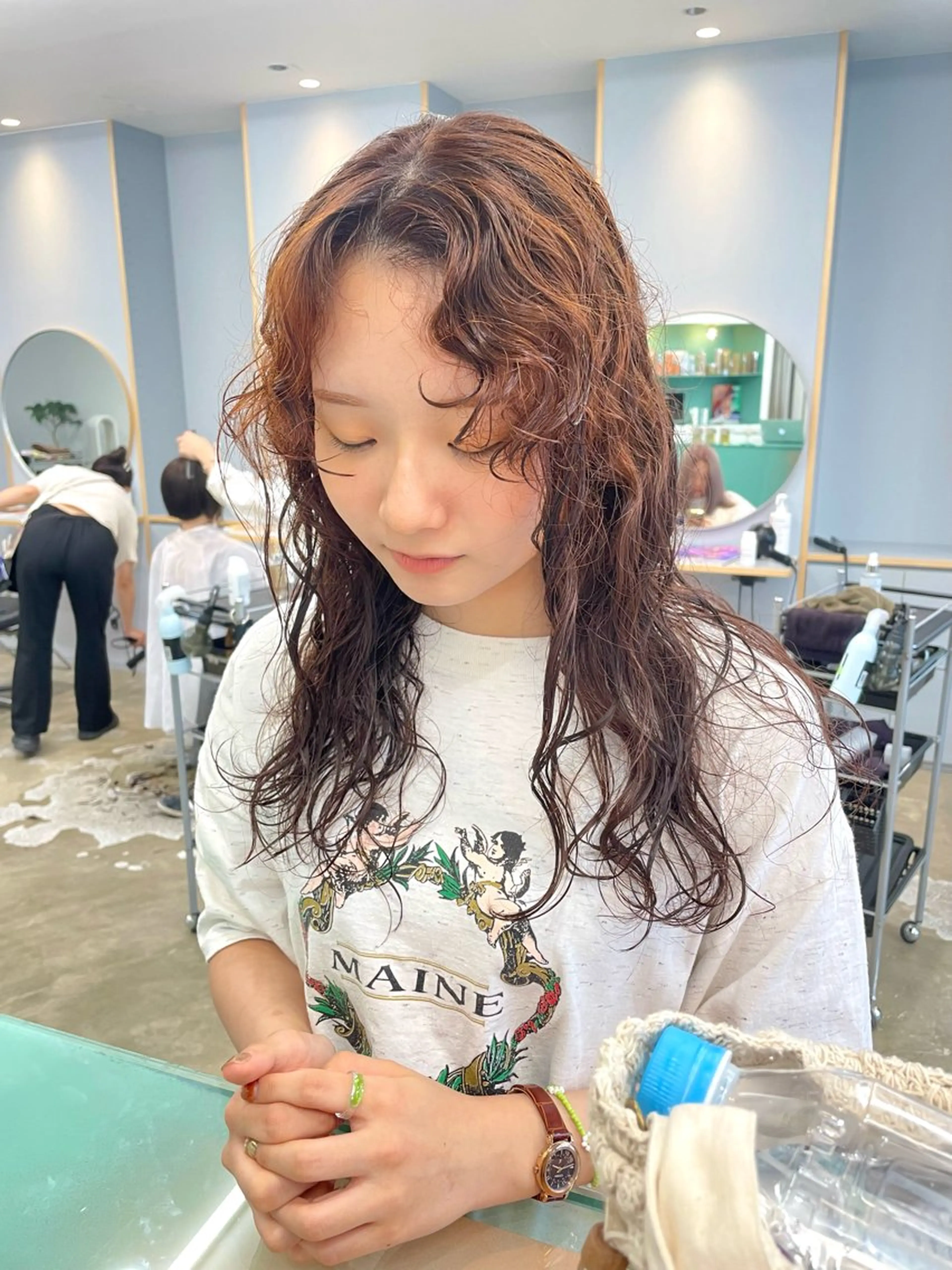 セミロング カラー パーマ pole所属・【pole】 minaのヘアスタイル