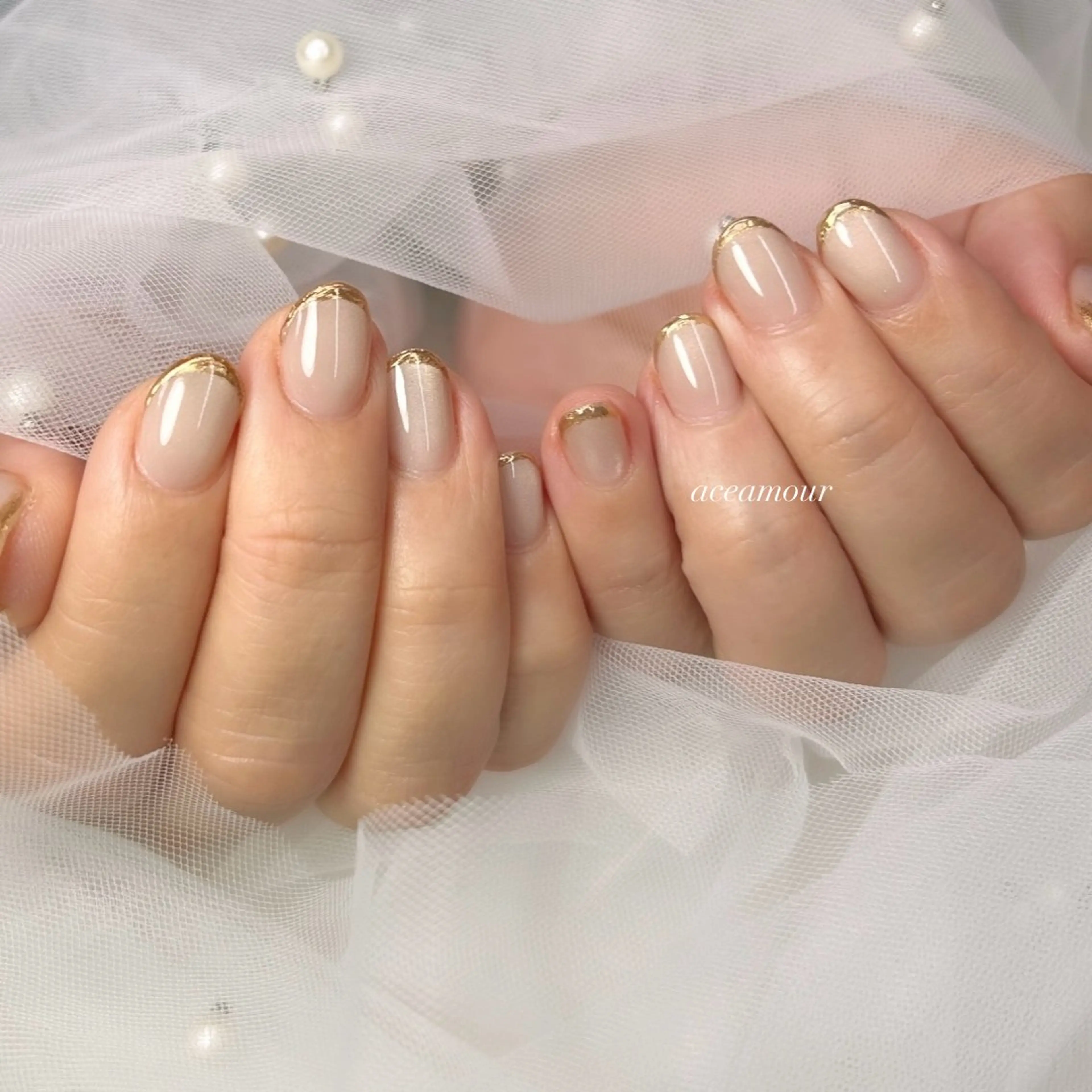 ネイル ミラーネイル ハンドネイル ネイル/耳つぼ /新ホワイトニングのネイルデザイン