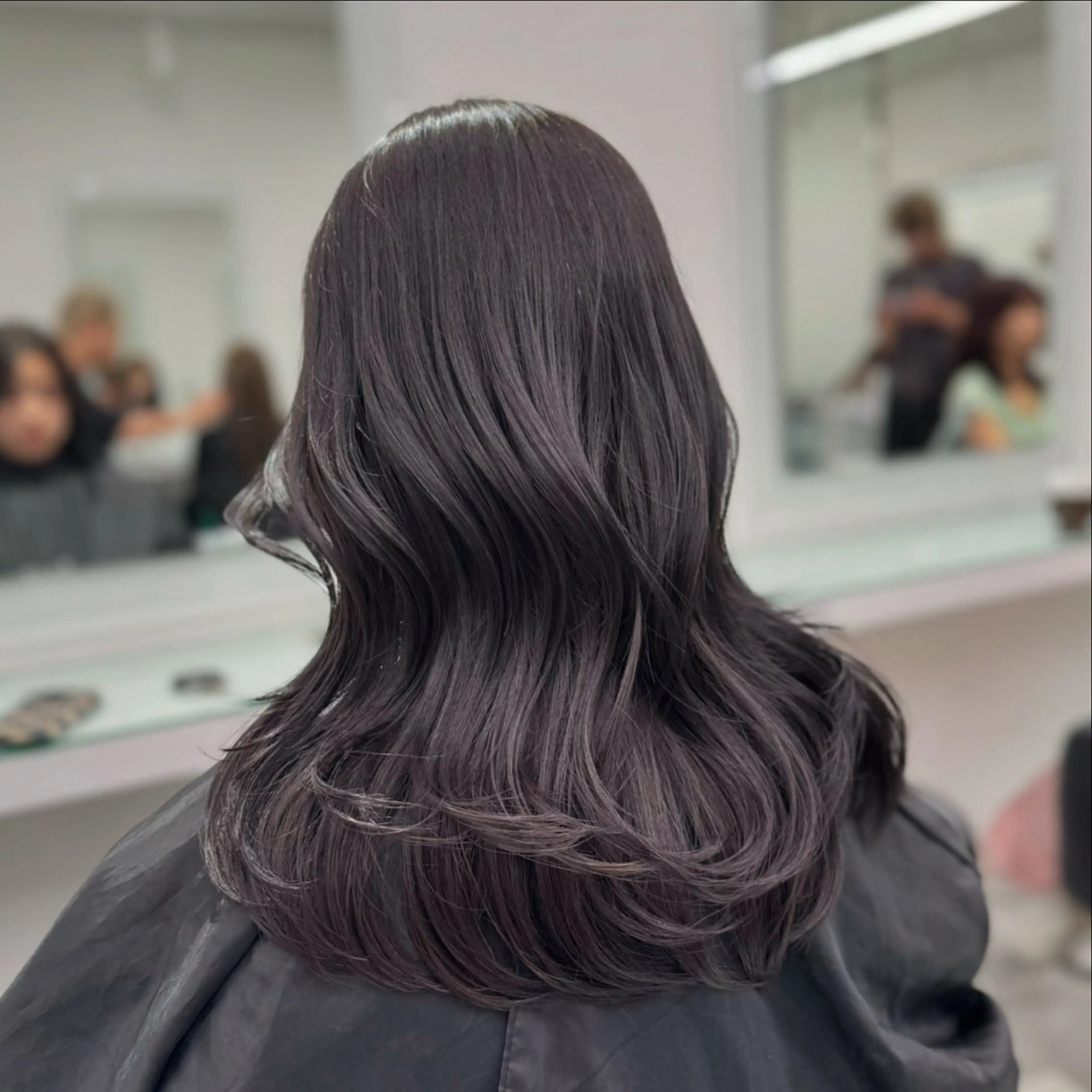 セミロング カラー ヘアカラー トリートメント ヘッドスパ ヘアセット ブリーチなし🤍透明 感カラー🤍しゅうじのヘアスタイル