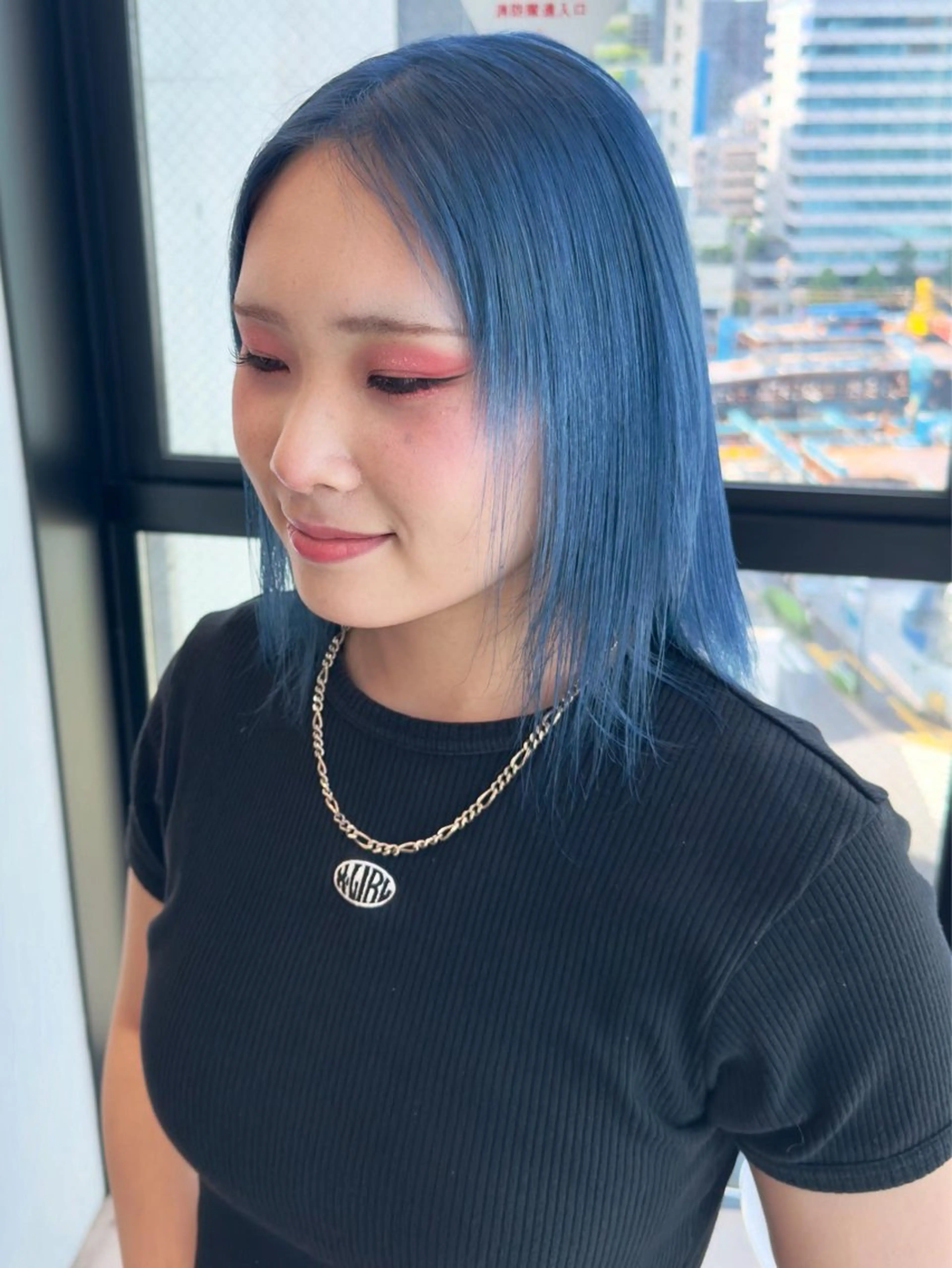 ミディアム カラー ヘアカラー heavenly by HAVANA新宿所属・艶髪/複雑履歴/ ハイトーン/西川翔真のヘアスタイル