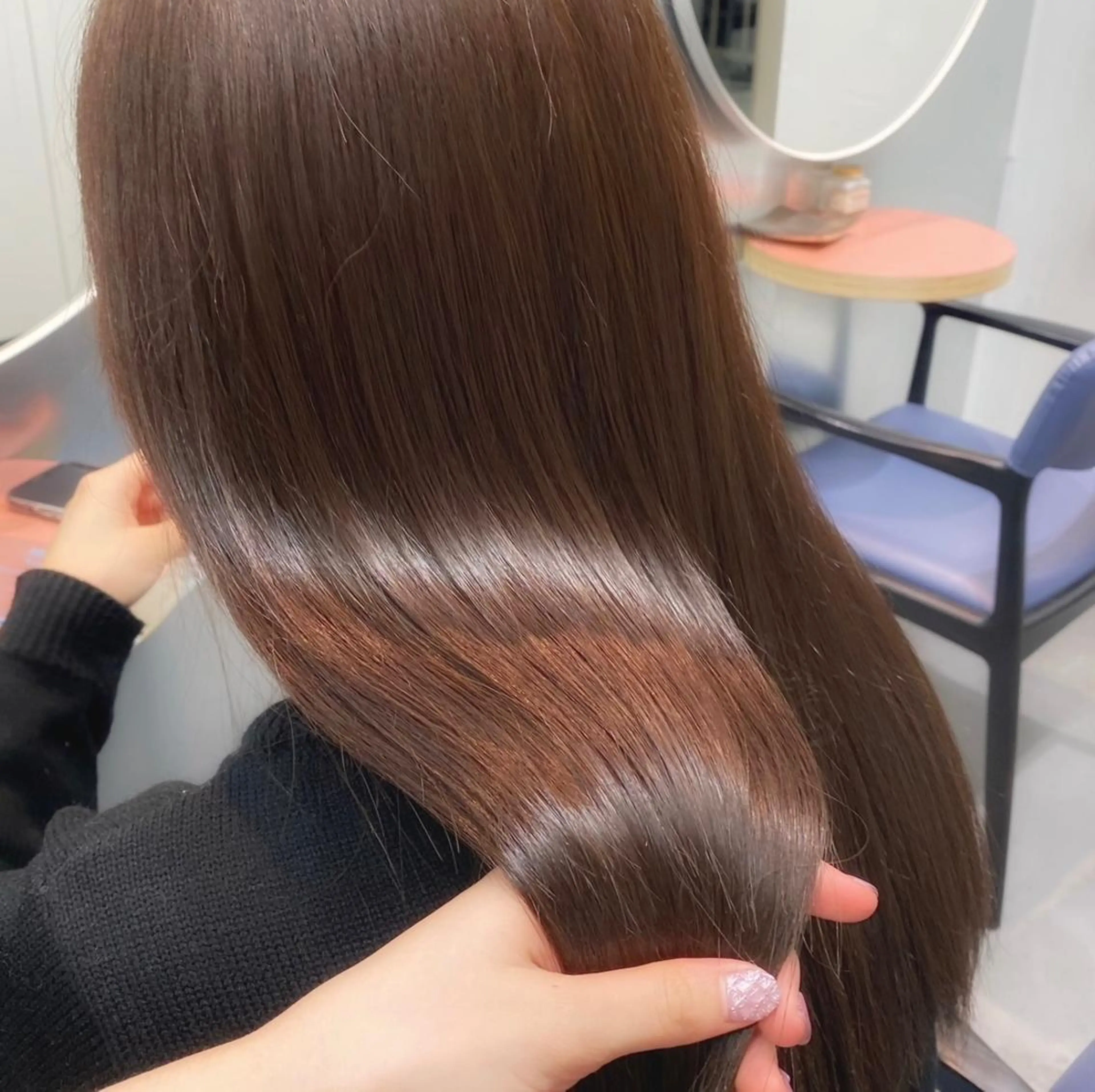 ロング カラー ヘアアレンジ 韓国girly hikariのヘアスタイル