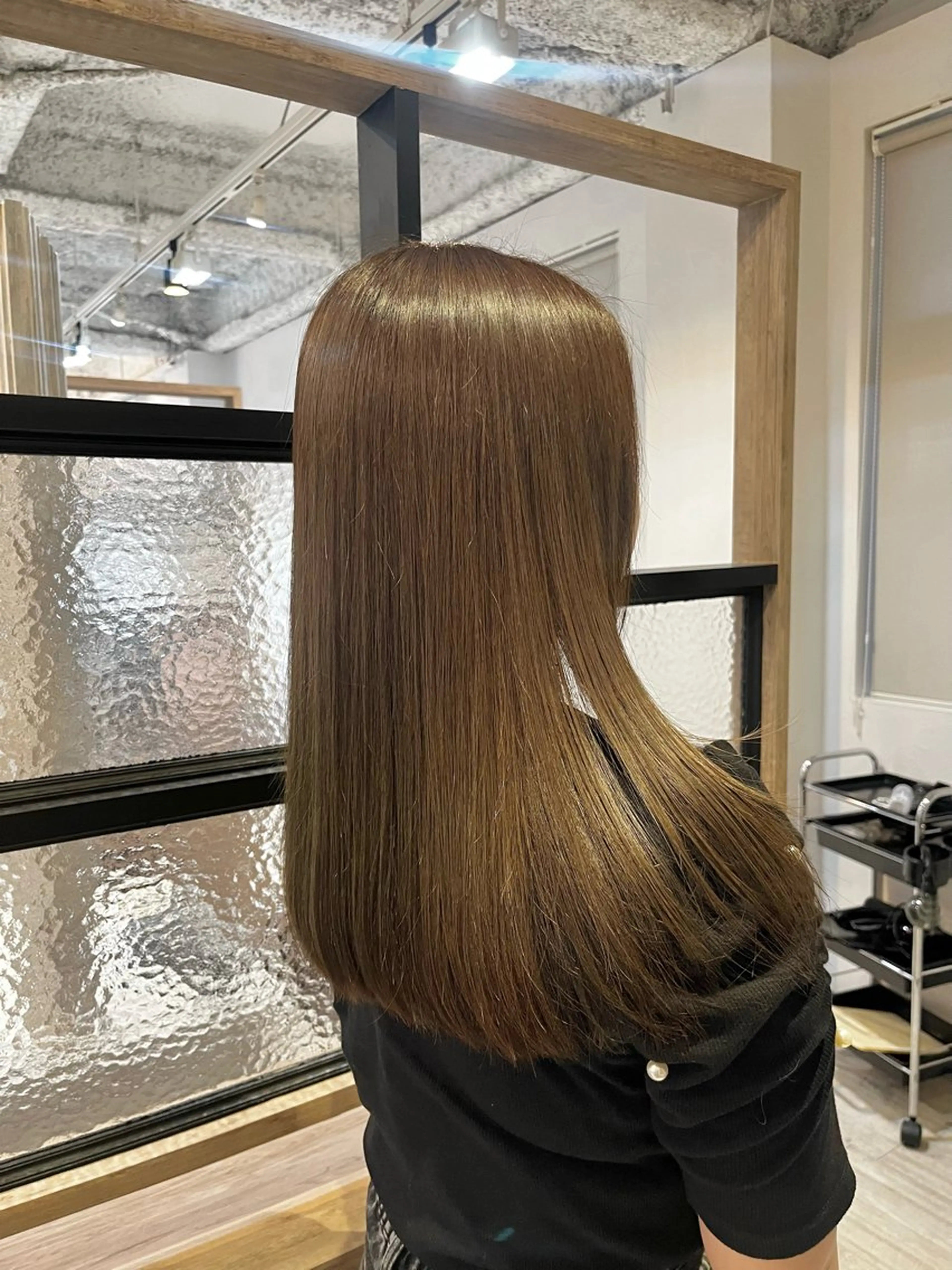 セミロング カラー ヘアカラー トリートメント インナー/オリーブ/ ハイライト/渚沙🔗のヘアスタイル