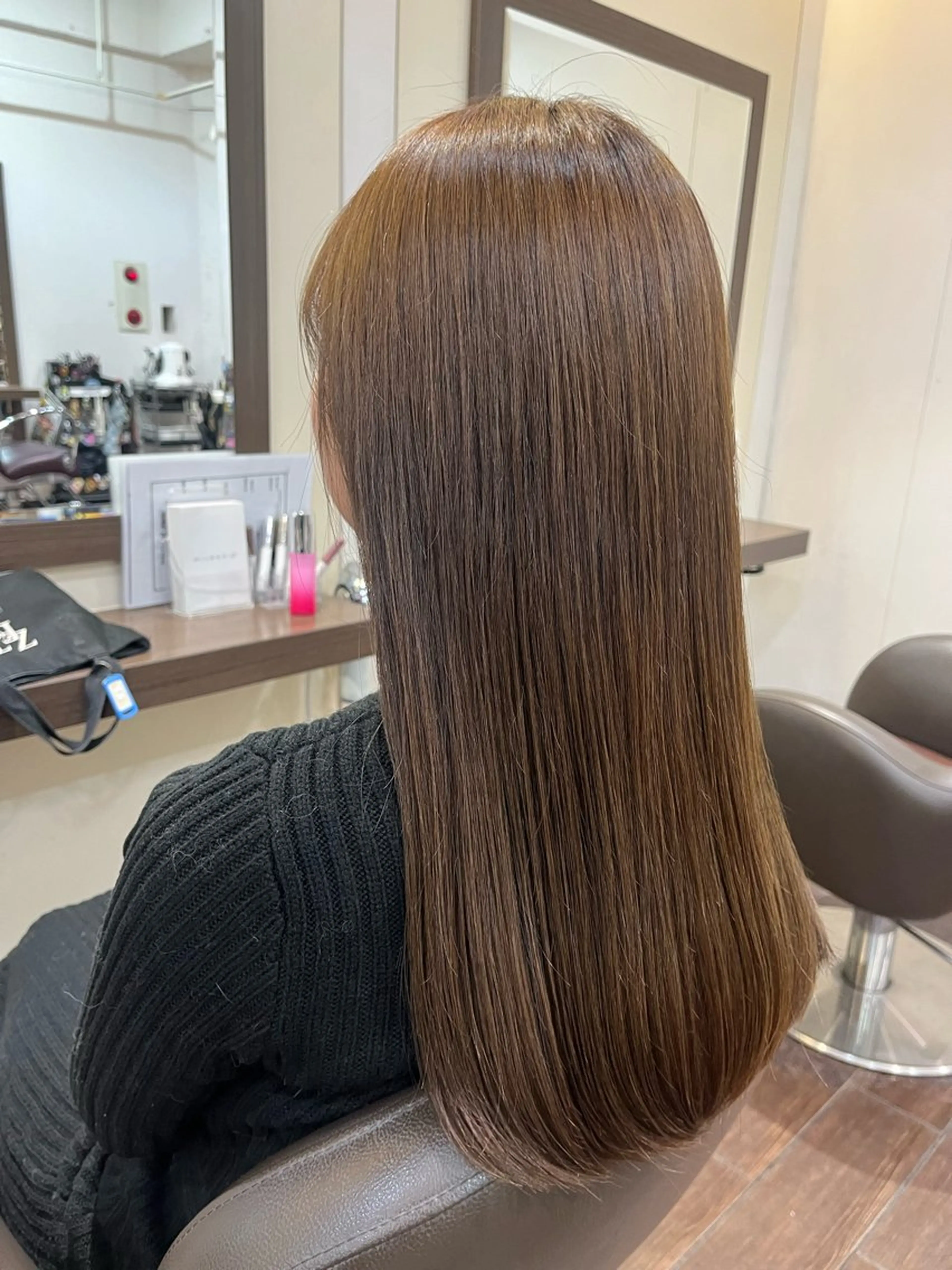 ロング ボブ/暖色カラー コウボヒカルのヘアスタイル