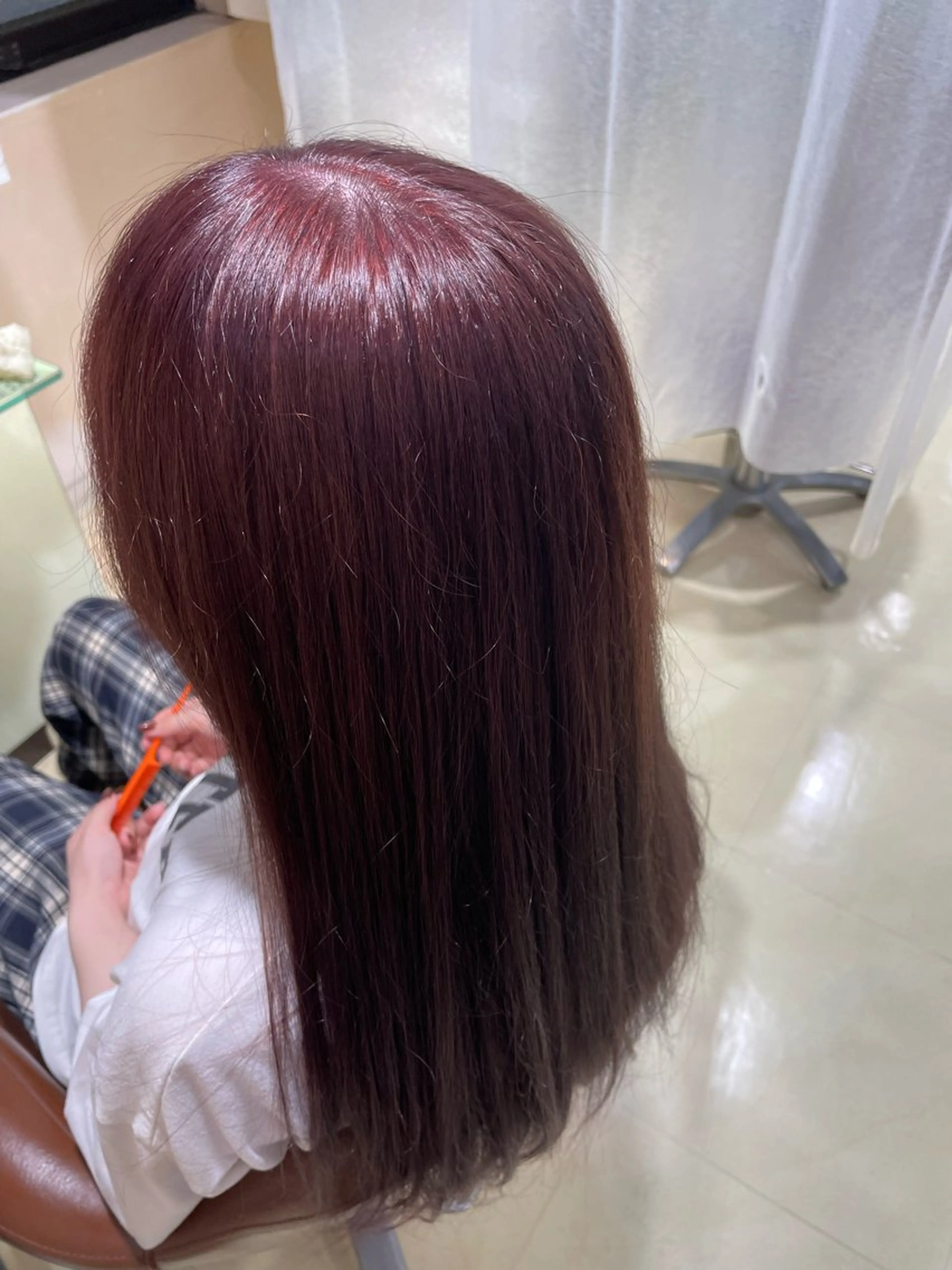 ロング カラー ブリーチ ダブルカラー ラベンダーカラー ラベンダーピンク ブリーチなしカラー ヘアカラー 山川 大翔のヘアスタイル