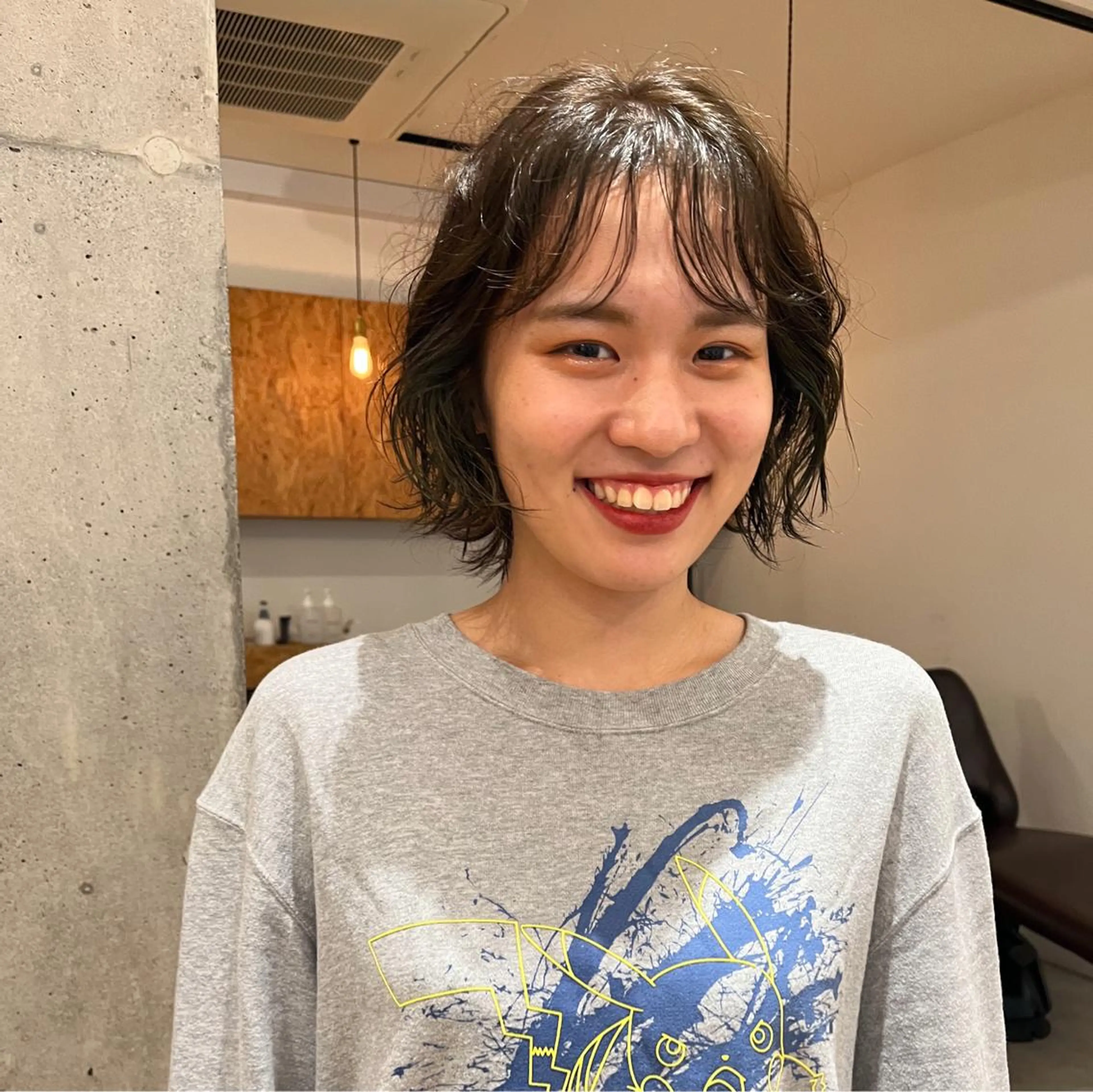 ショート カラー くせ毛 暖色/パーマ 🌼クニトウメイのヘアスタイル