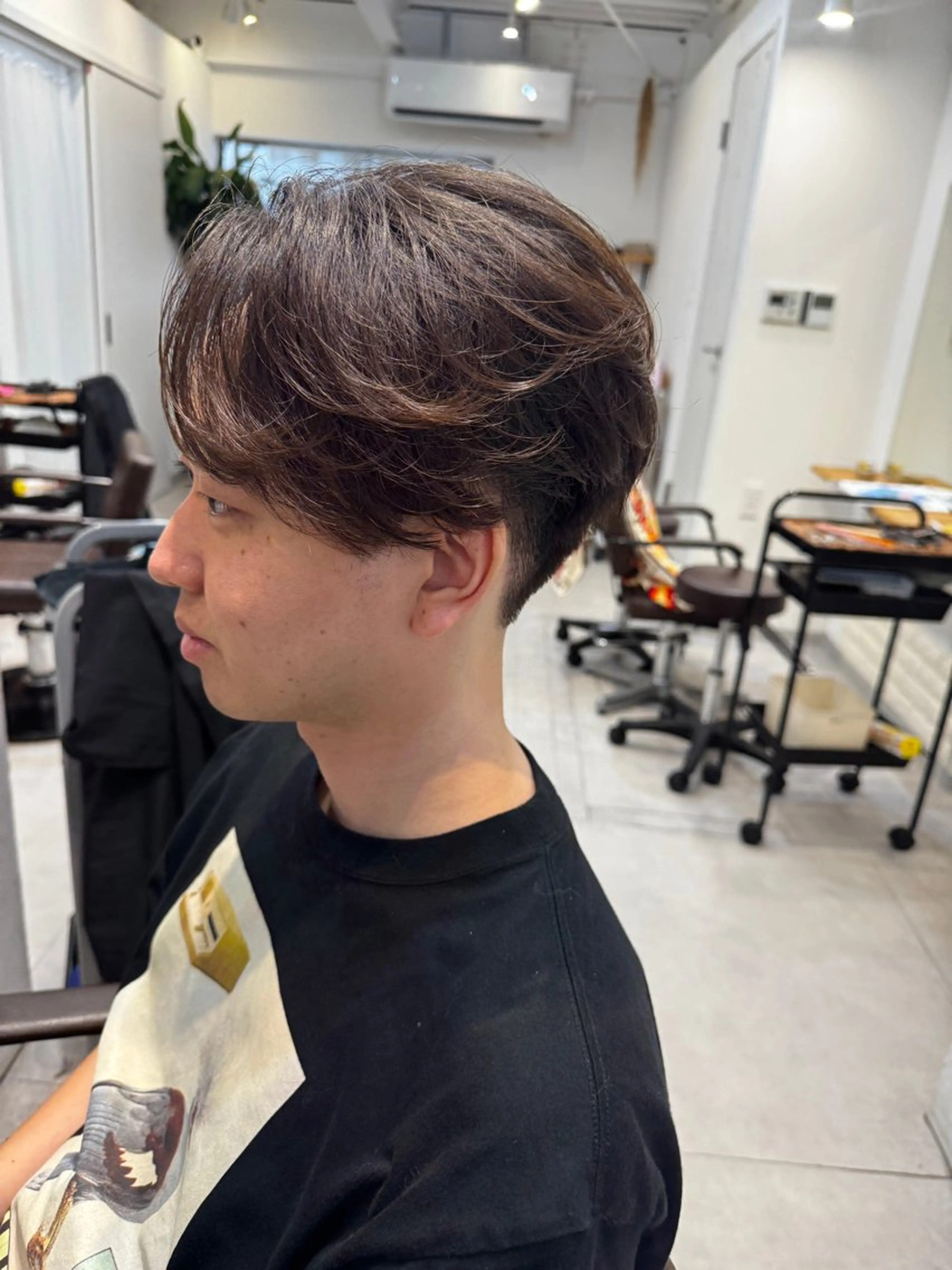 ミディアム メンズ センターパート カット Dxxxx III所属・オシャレ女性目線の 大人メンズ❁⃘*.ﾟのヘアスタイル
