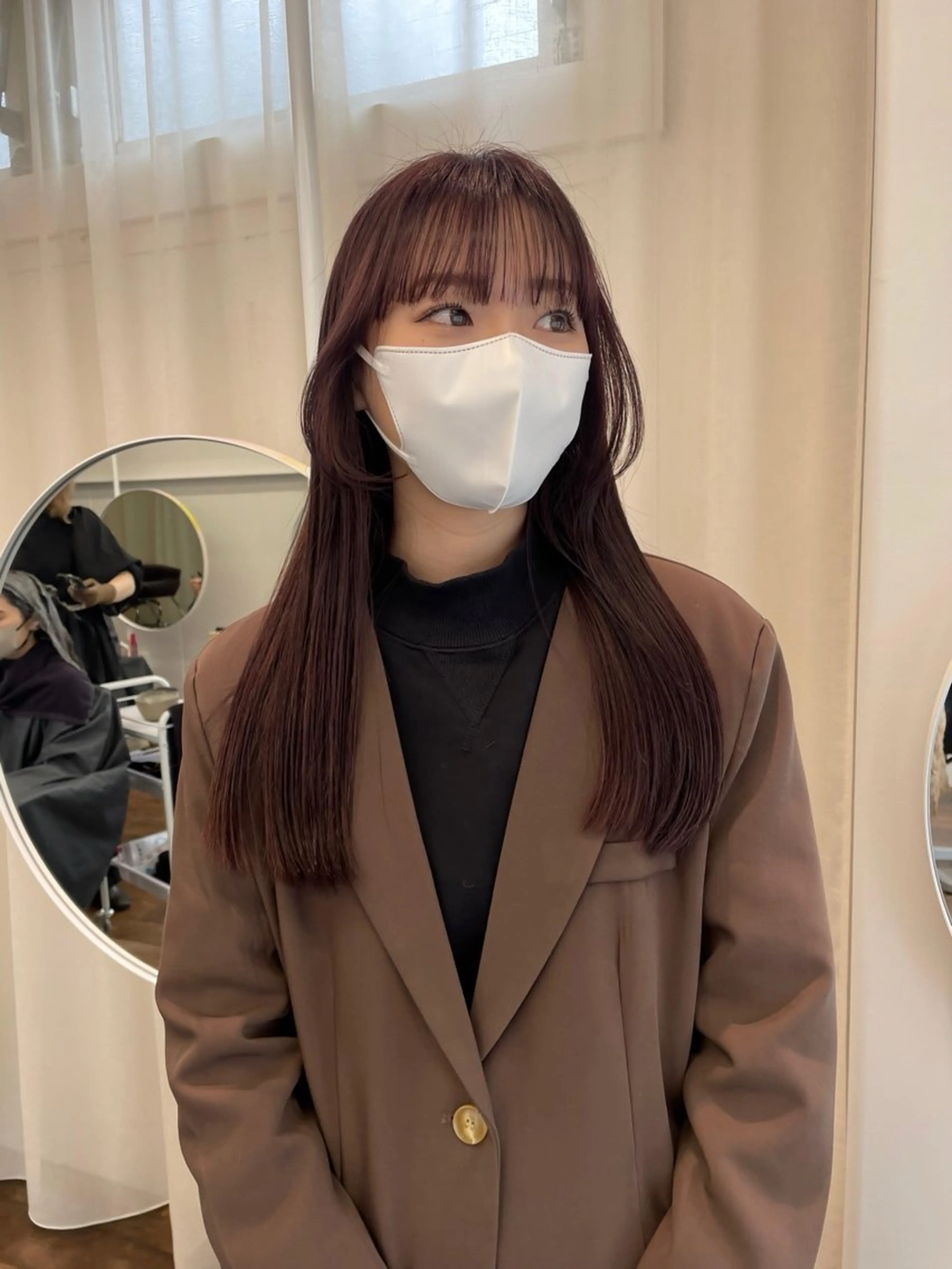 ロング カラー ブリーチ ブラウンカラー ダブルカラー ブリーチなしカラー カット ヘアカラー トリートメント レイヤーカット🎀 kanaのヘアスタイル