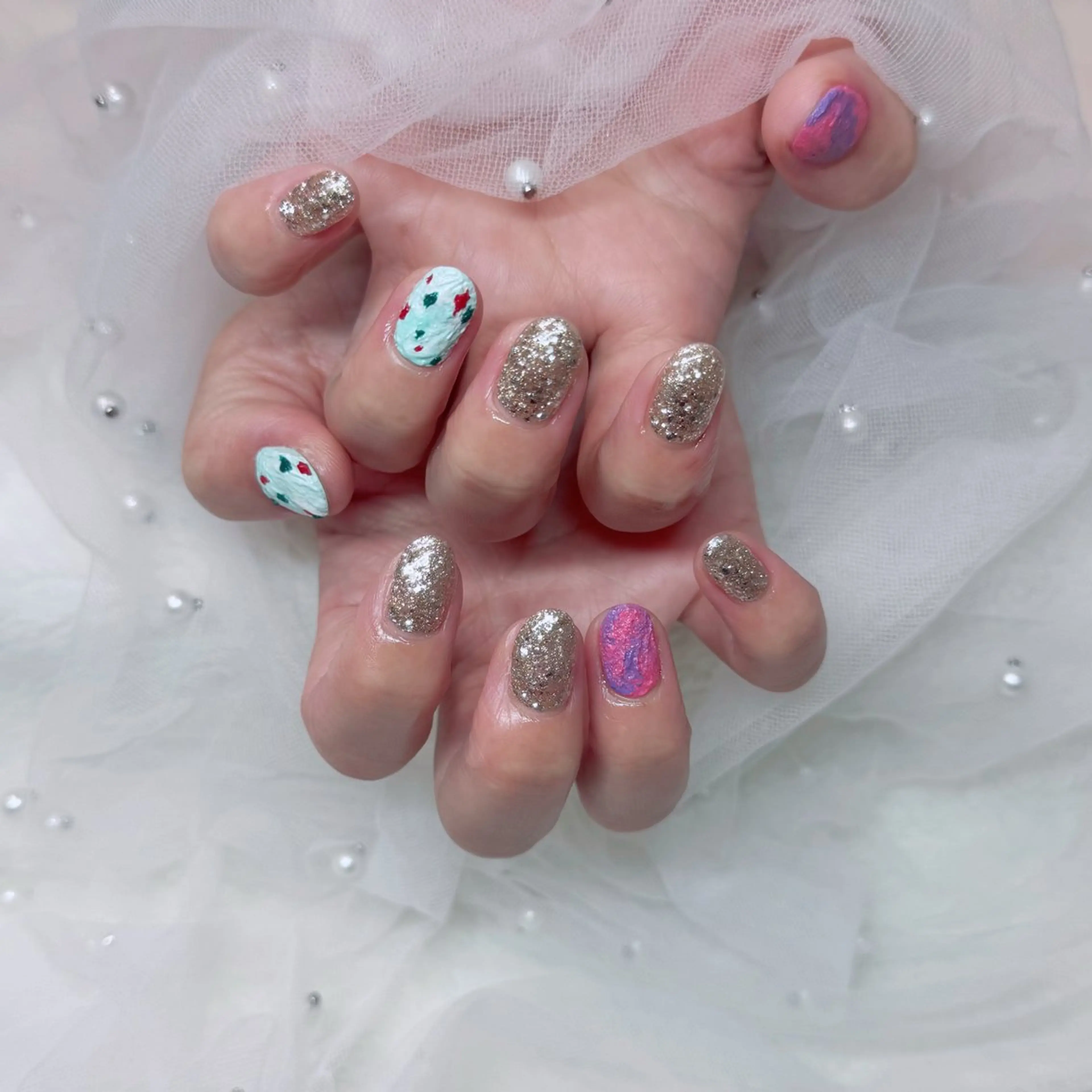 ネイル ハンドネイル Ribbon 佐野店 Mimi＆Kamioのネイルデザイン