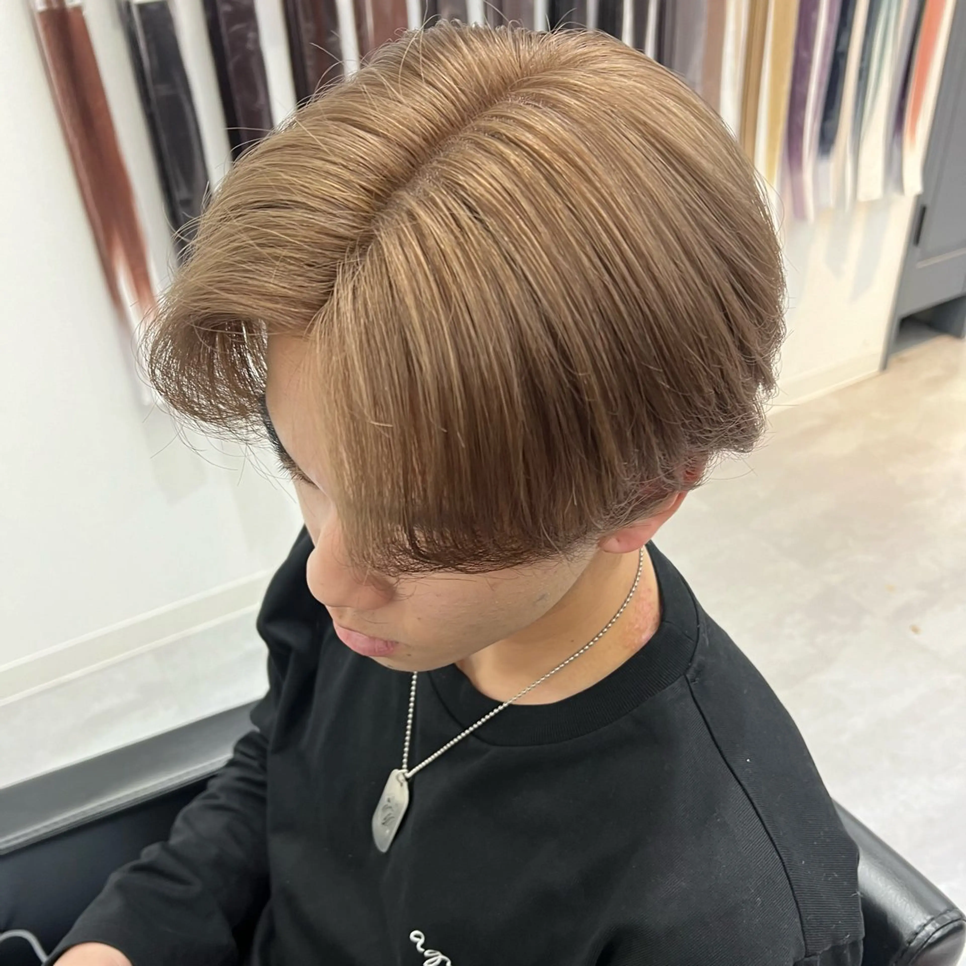 ショート カラー ベージュカラー ブリーチ 透明感カラー デザインカラー ダブルカラー カットモデル募集 八王子/kyocoのヘアスタイル