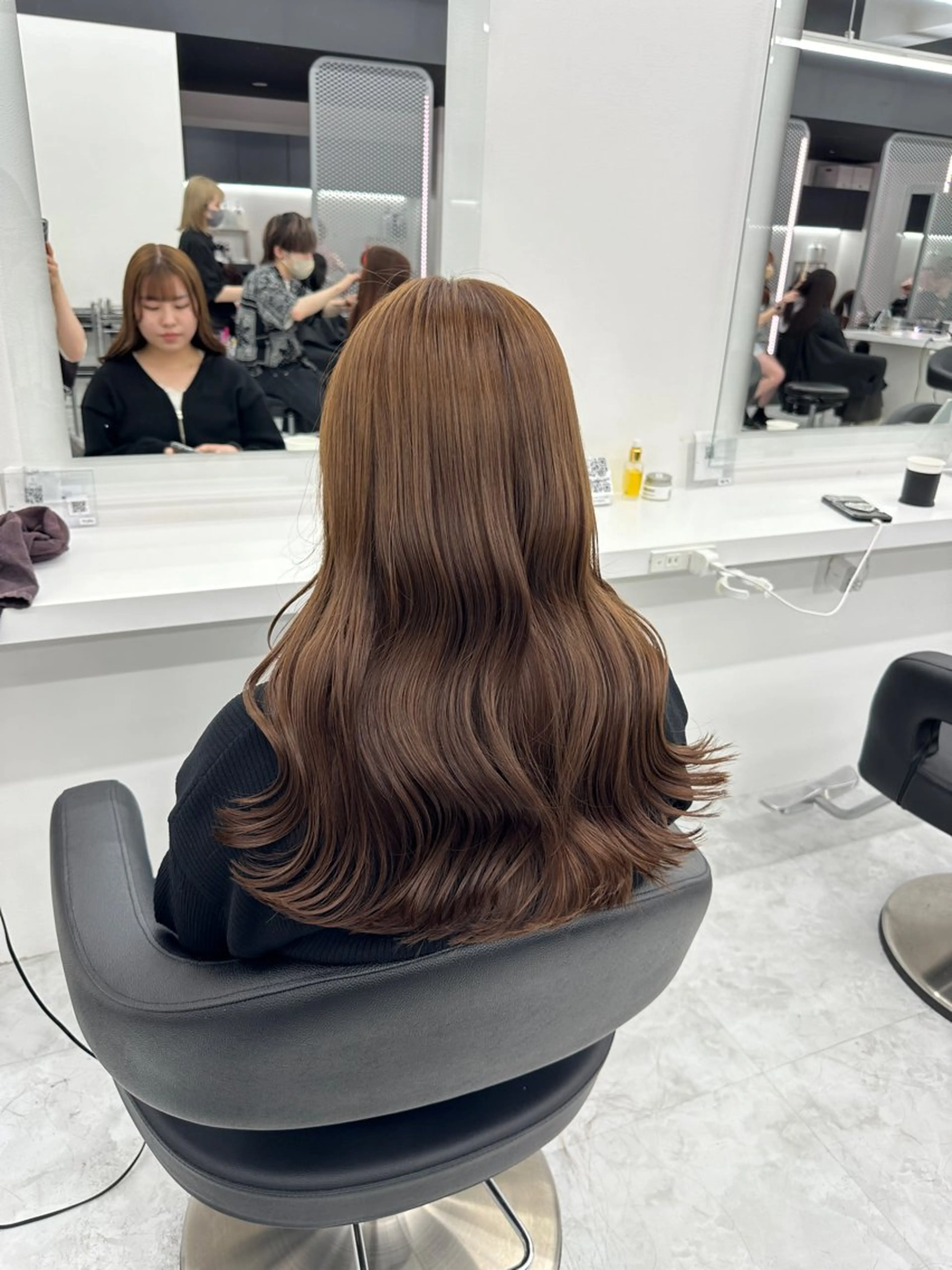 ロング カラー パーマ ヘアアレンジ メンズ キッズ ♥️韓国ヘア レイヤー♥️ゆりのヘアスタイル