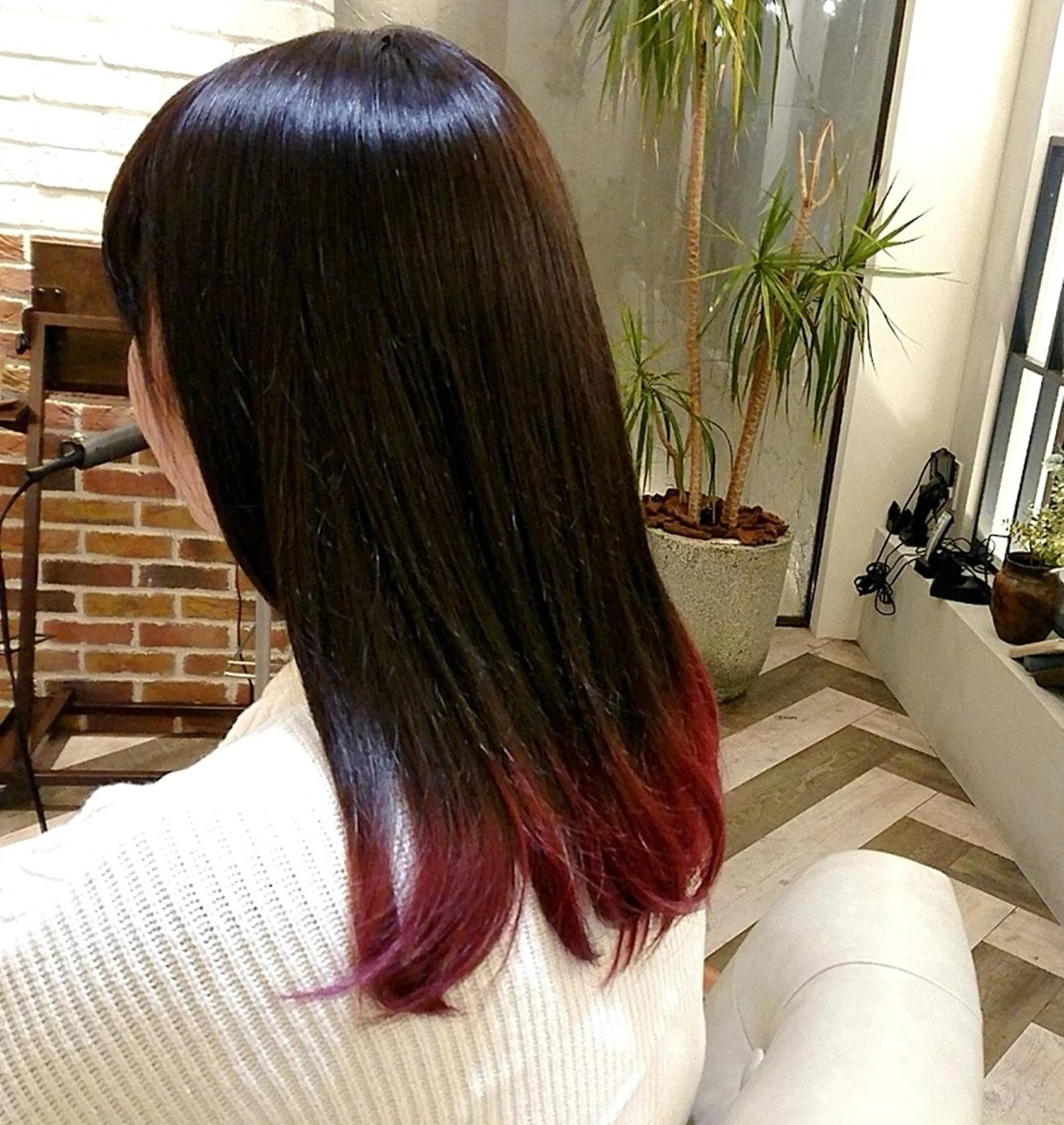 ロング ヘアカラー トリートメント 渡辺 康行のヘアスタイル