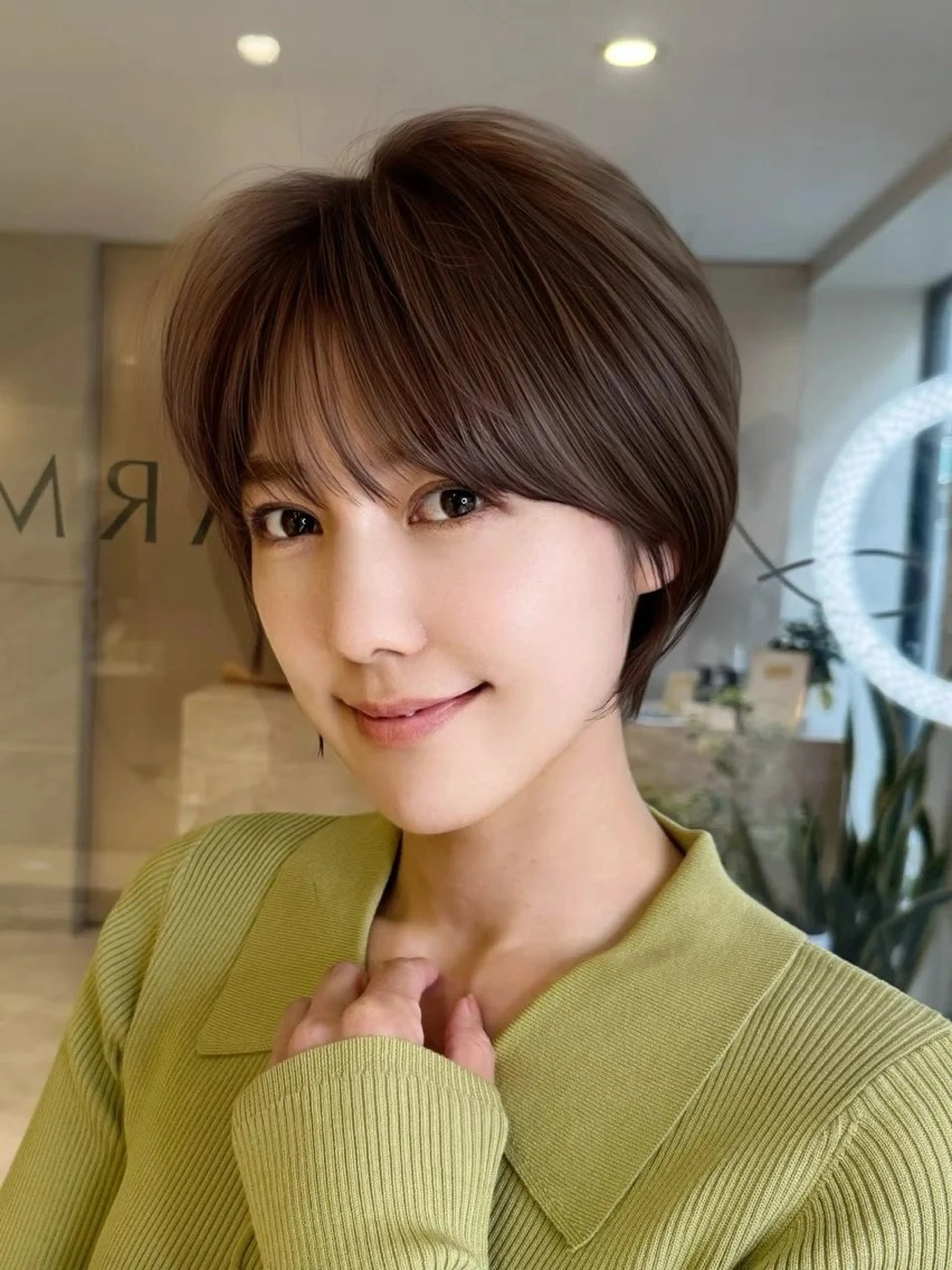 ショート カット ヘアカラー トリートメント 韓国/レイヤーカット 顔周り/廣瀬達哉のヘアスタイル