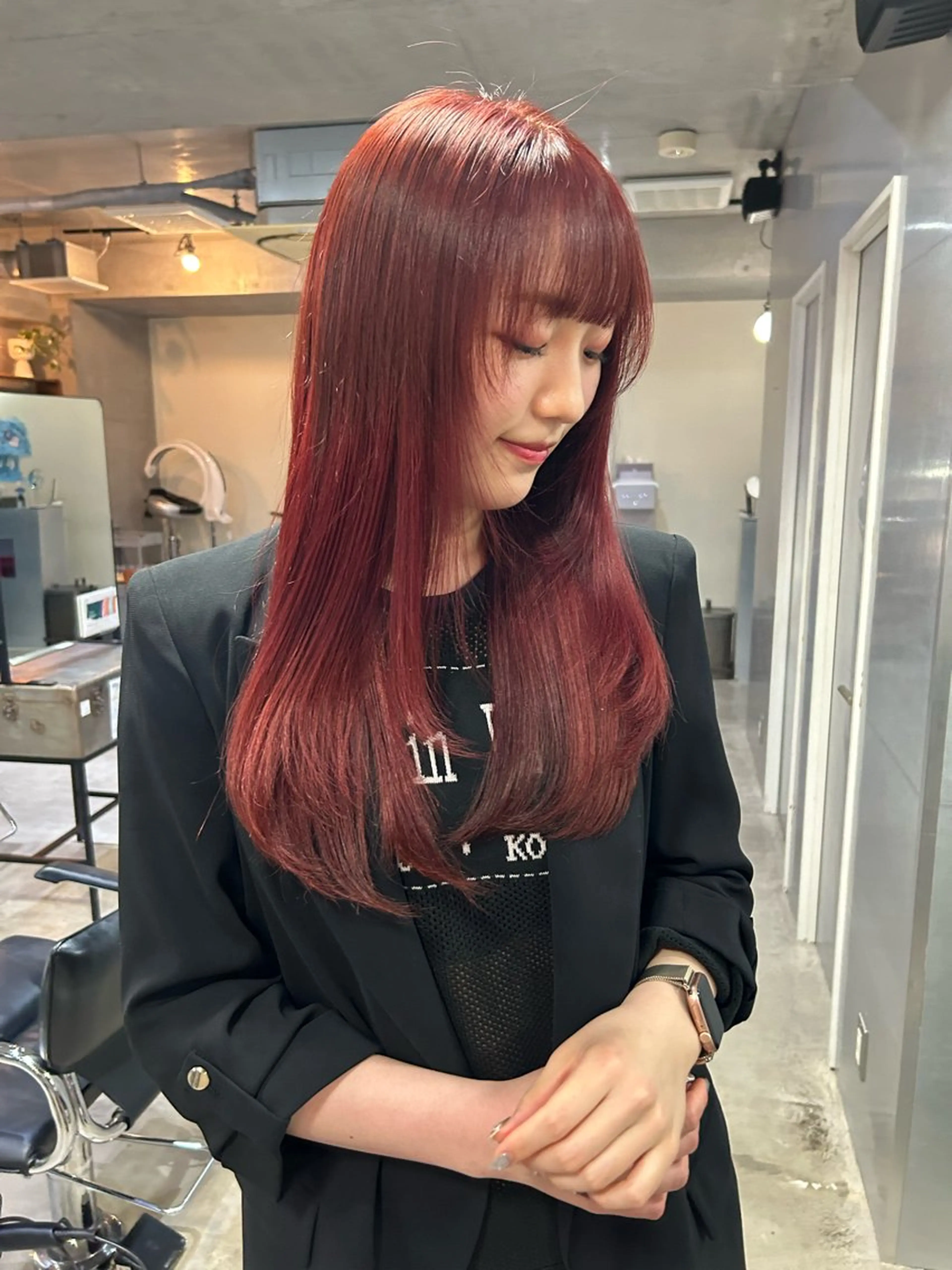 ロング カラー ブリーチ ダブルカラー ブリーチなしカラー ルーツカラー/暖色カ ラー/EMIRI🍀のヘアスタイル