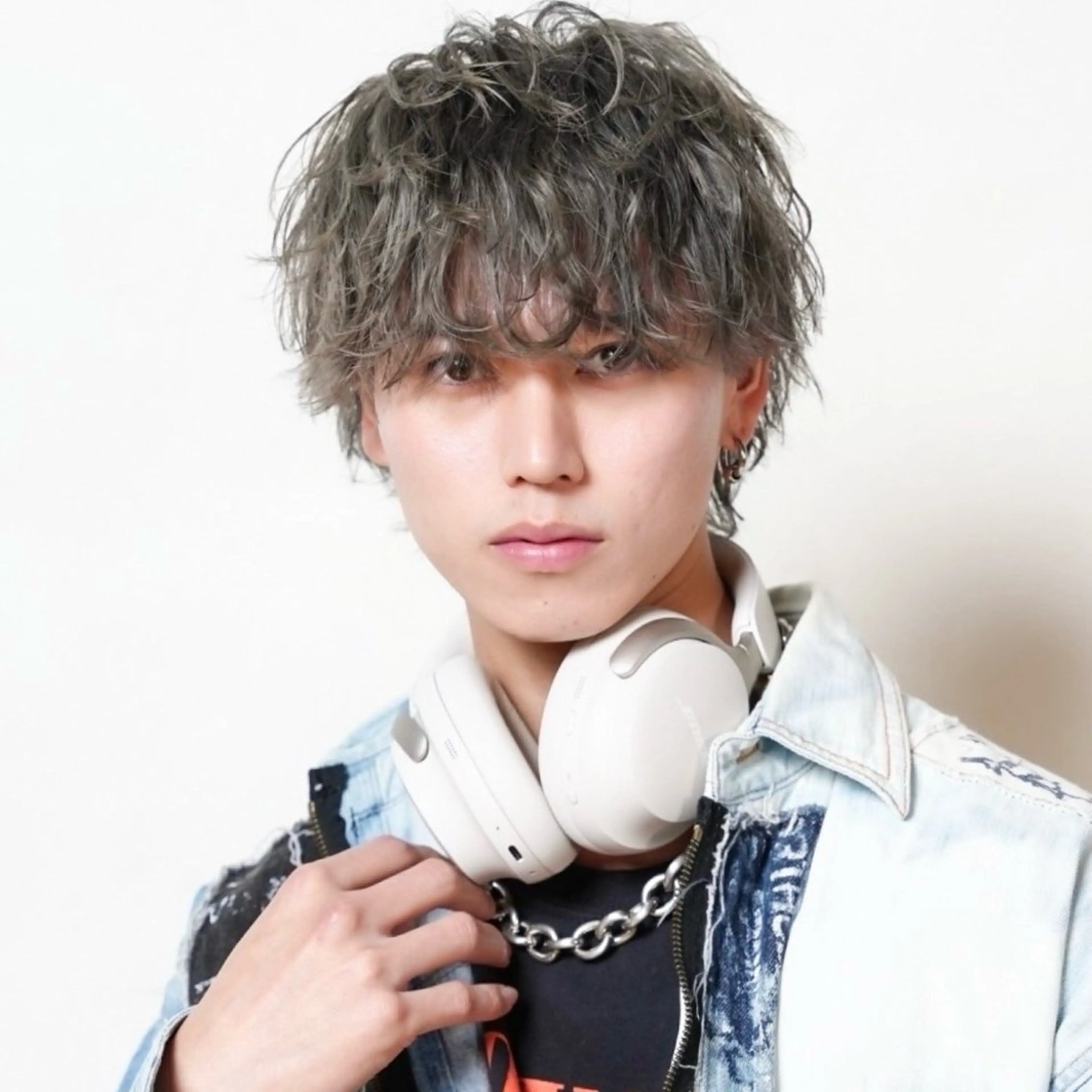 ミディアム カラー パーマ メンズ カット ヘアカラー パーマ トリートメント 垢抜けマッシュ /キョウヘイ😎のヘアスタイル