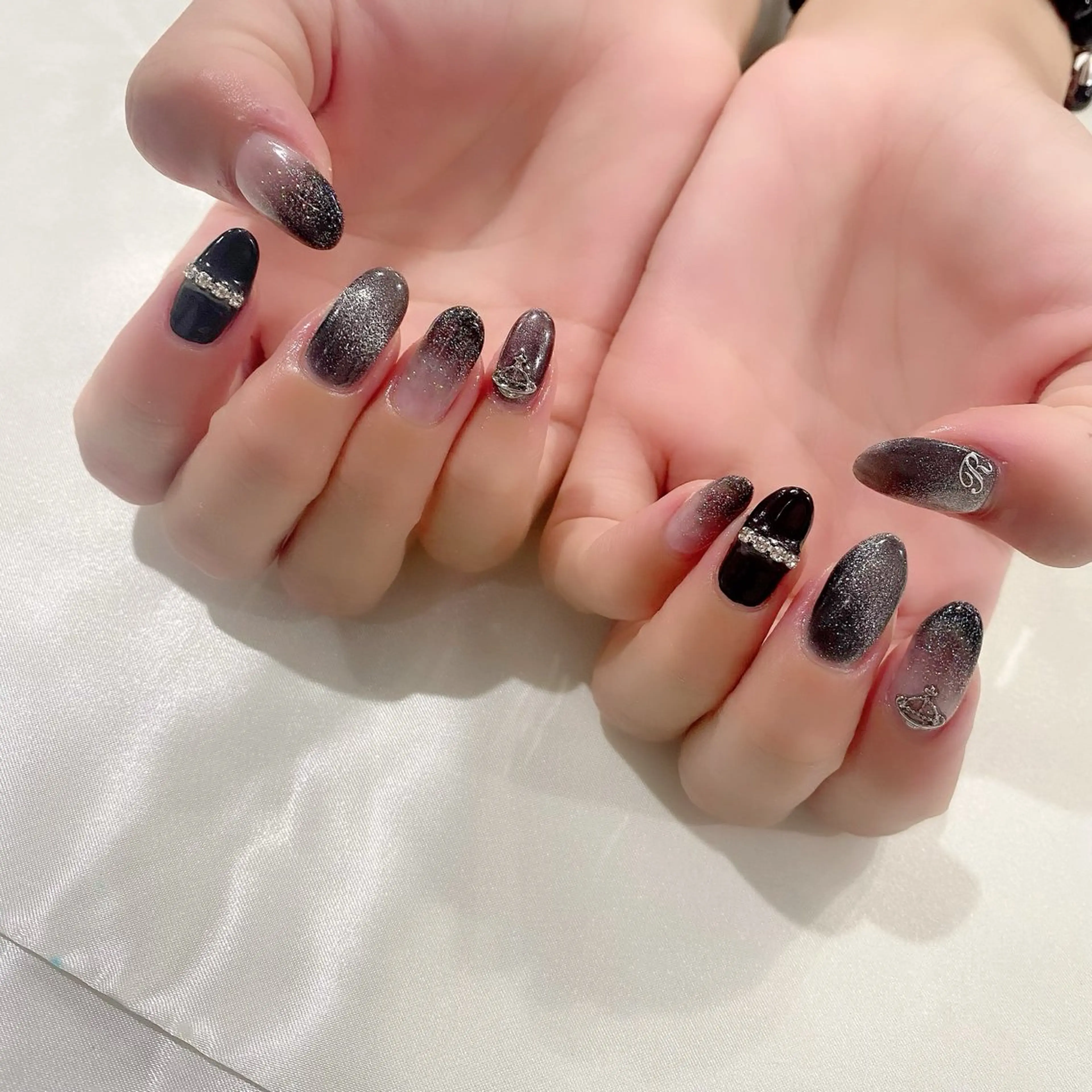 ネイル ラメ(グリッター) マグネットネイル Salon Ｋのネイルデザイン