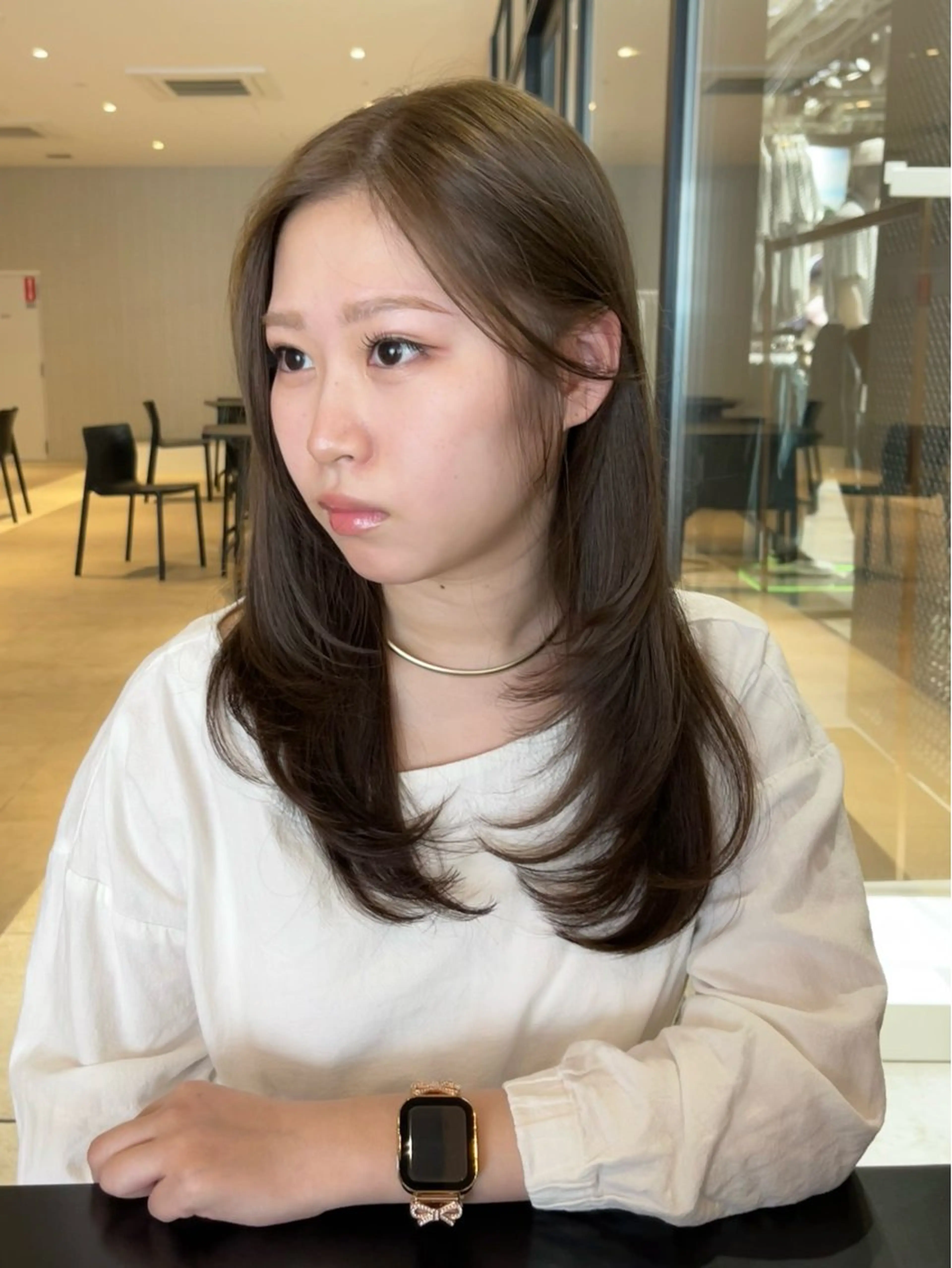 セミロング カット ヘアカラー 園田 渉 ◤SHIKIO◢のヘアスタイル