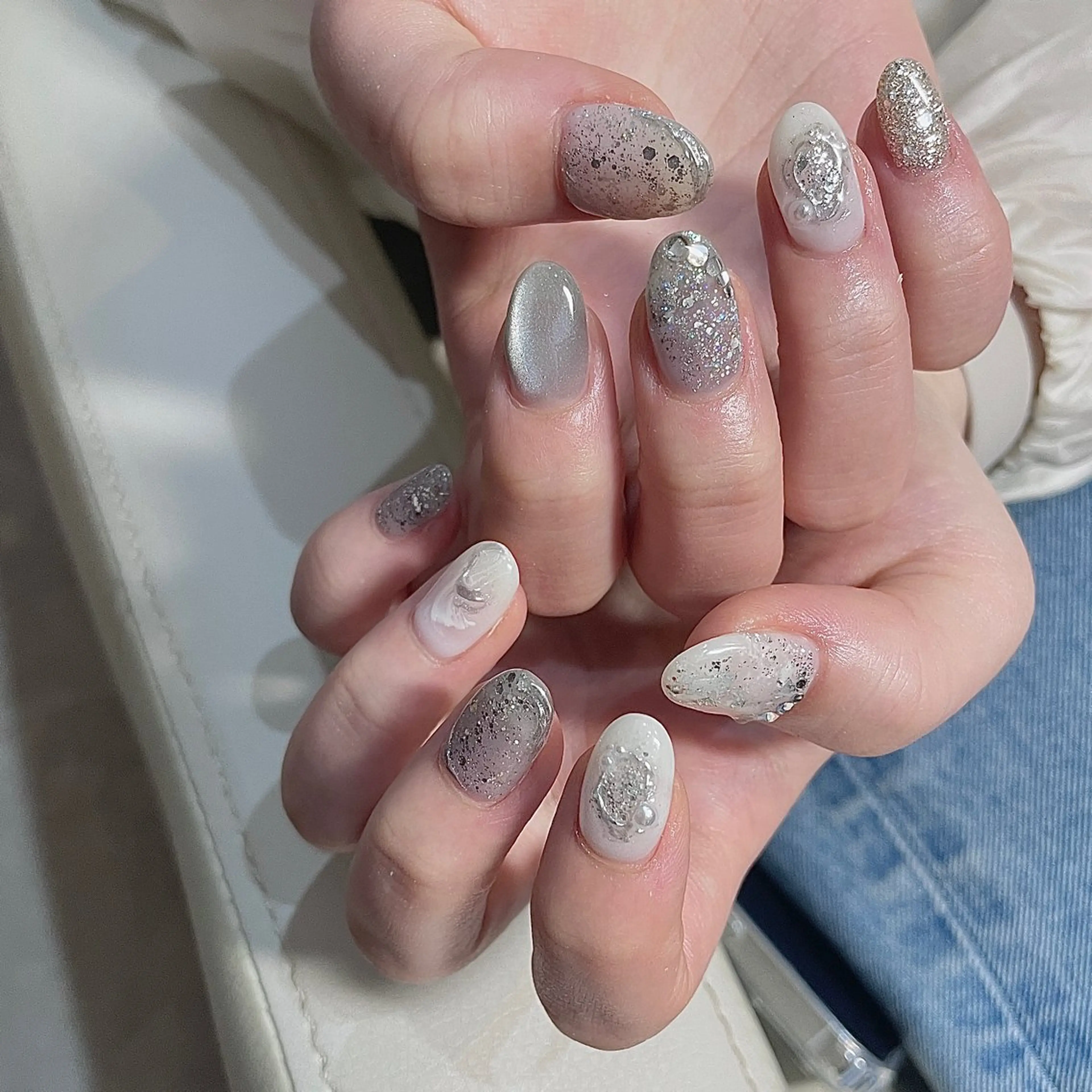 ネイル クリアネイル キラキラネイル ラメ(グリッター) マグネットネイル ニュアンスネイル ハンドネイル acs.n所属・ネイル,耳つぼ 風間すみれのその他イメージ