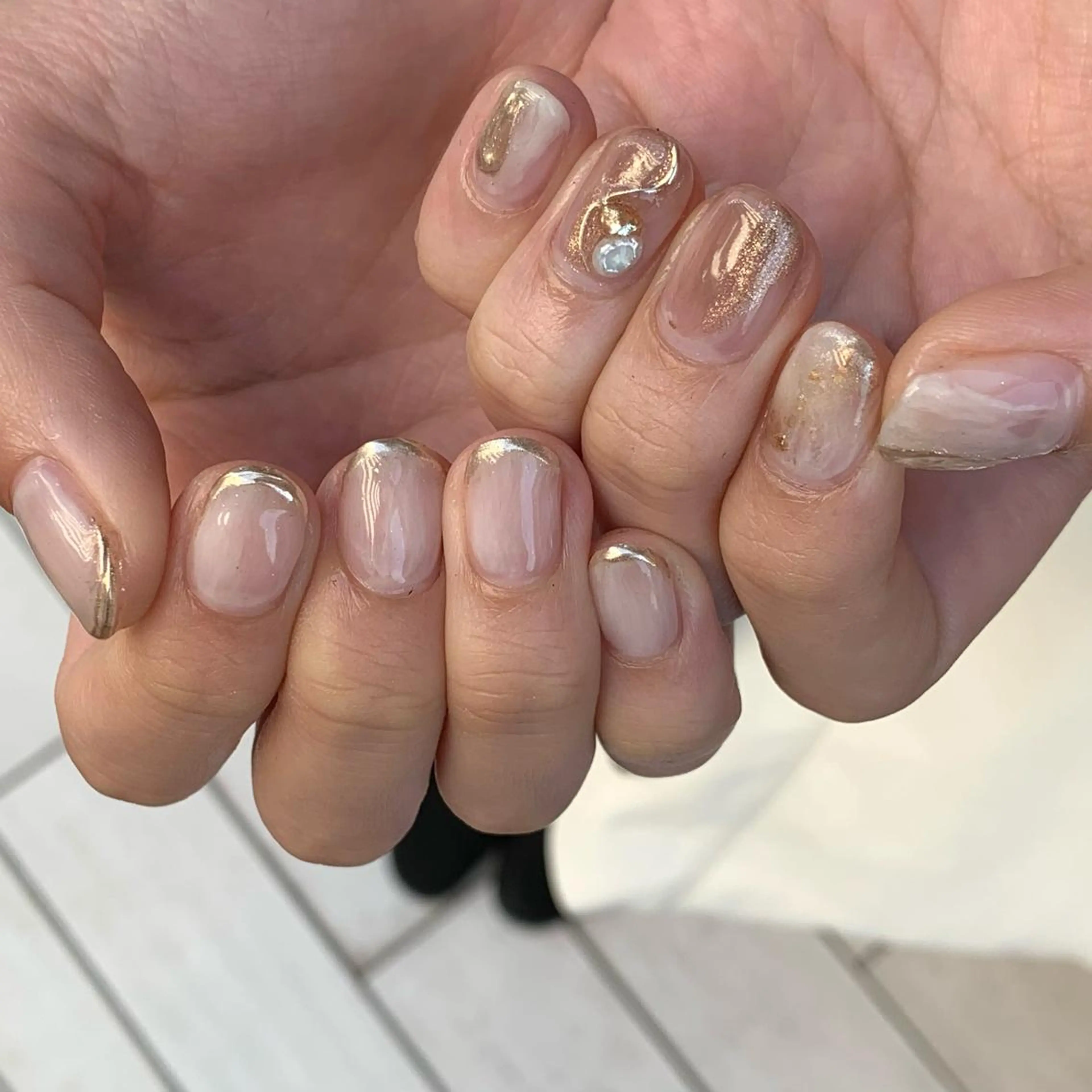 ネイル クリアネイル 持ち込み ハンドネイル 鈴木 まゆのネイルデザイン