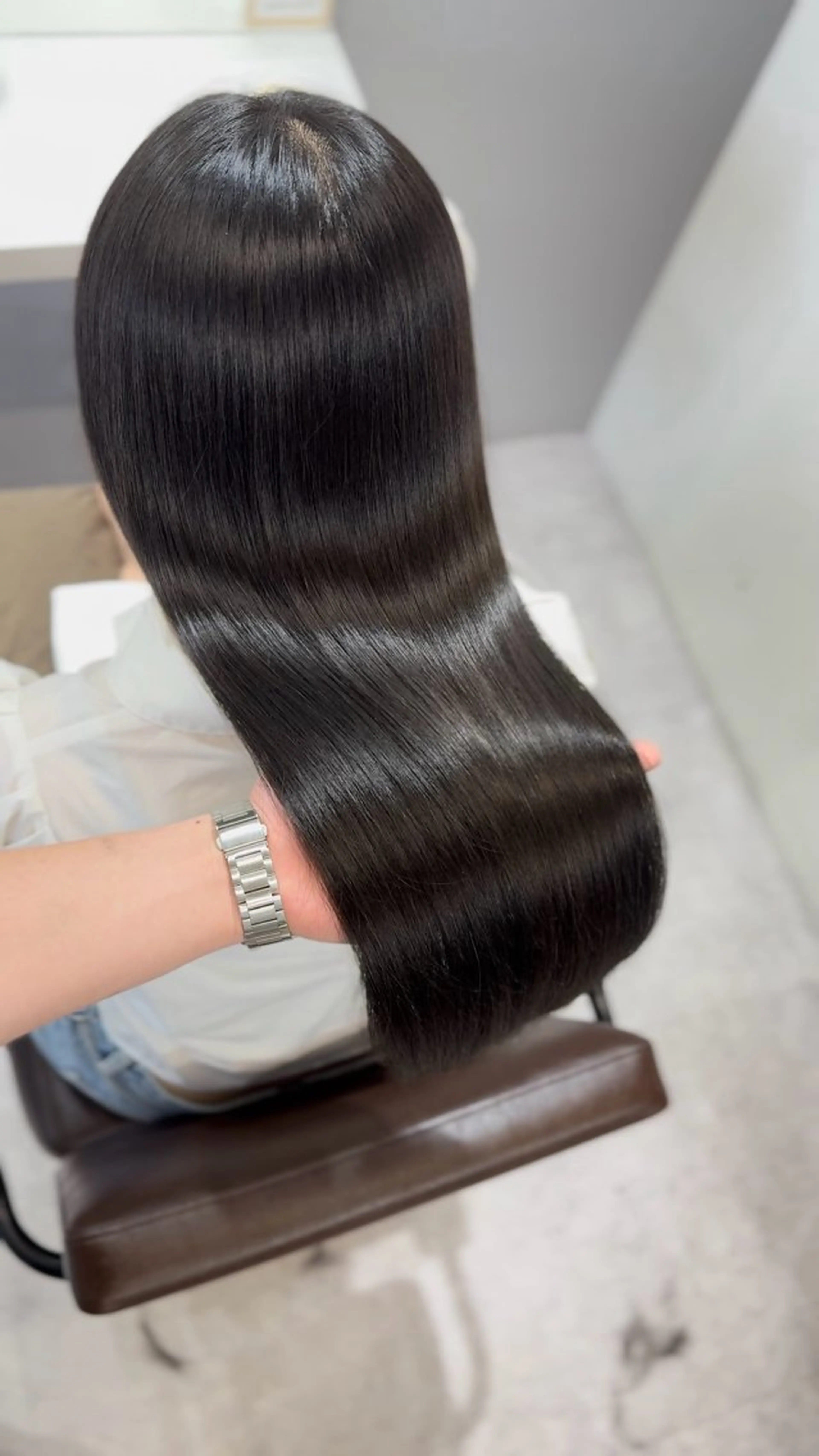 ロング 髪質改善 縮毛矯正 トリートメント 酸性ストレート カット ヘアカラー 縮毛矯正 トリートメント 髪質改善×縮毛矯正 Core梅田　片山のヘアスタイル