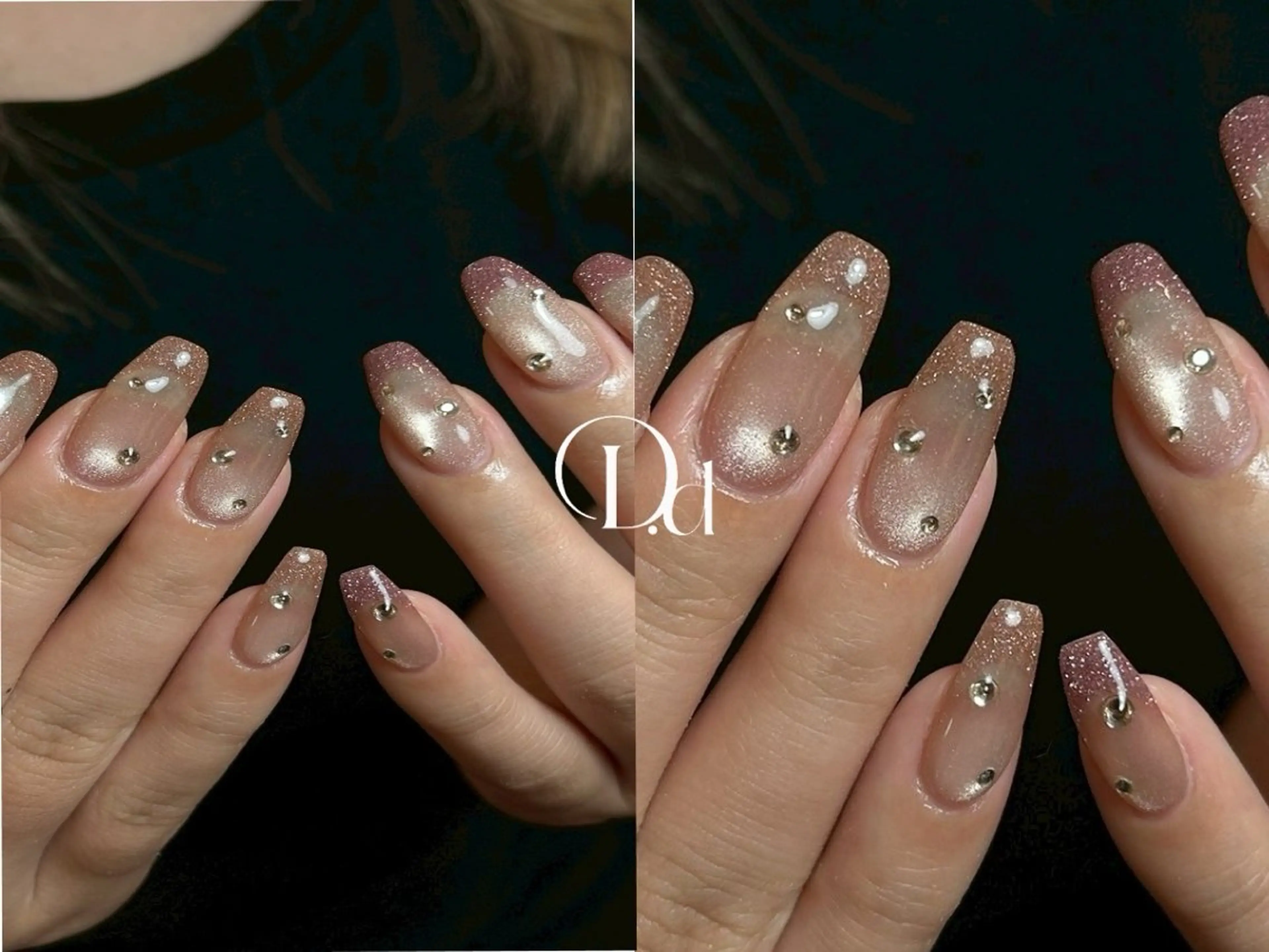 ネイル 長さ出し ジェルネイル 韓国ネイル マグネットネイル 持ち込み ハンドネイル D.d Reinaのネイルデザイン