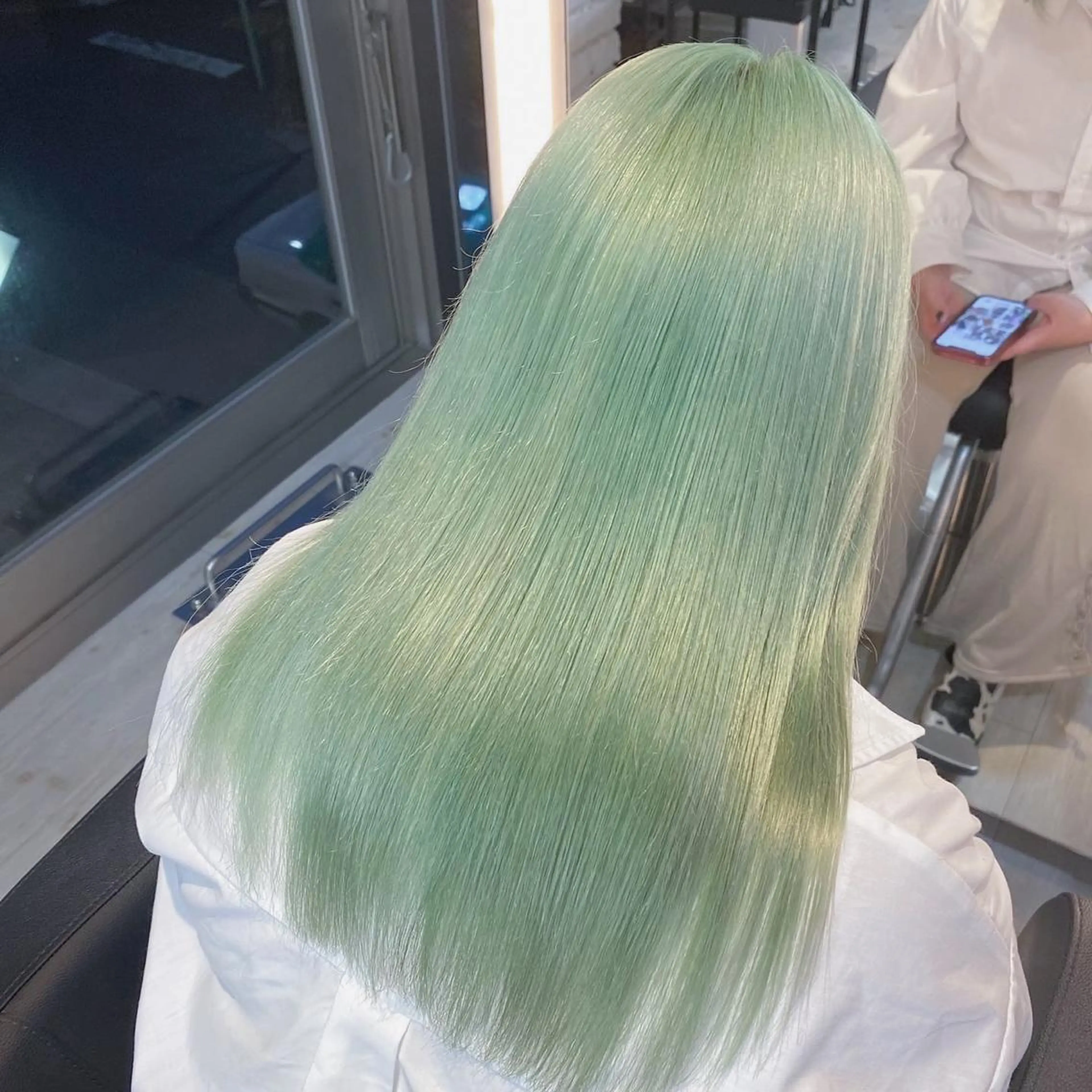 セミロング カラー ミント ミントグリーン ヘアカラー トリートメント 鈴木直之/ボブパーマ /ボブのヘアスタイル