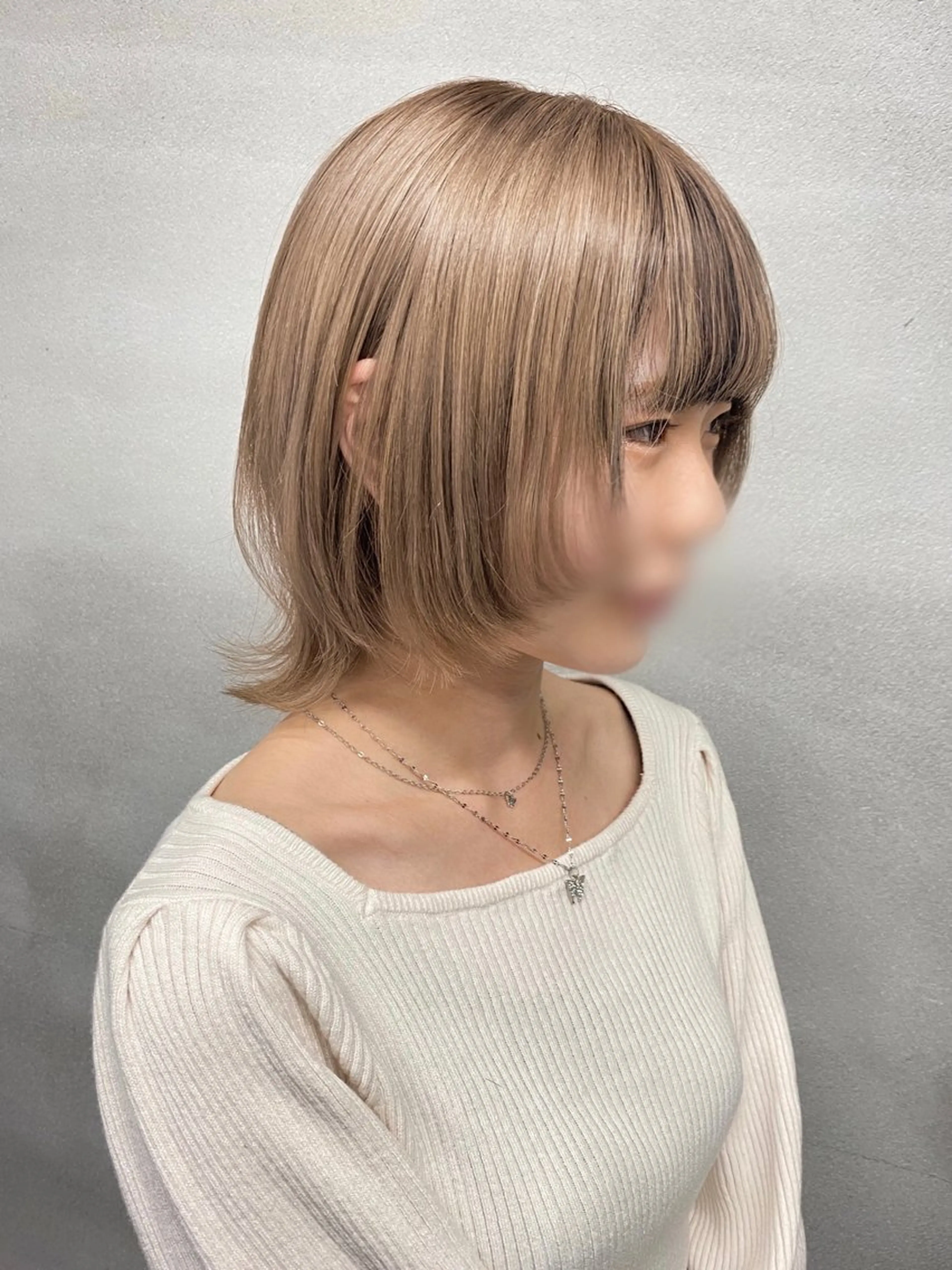 ミディアム カラー ブリーチ ボブ ウルフカット ヘアカラー トリートメント 柏 デザインカラー/ レイヤー🐣シオリのヘアスタイル