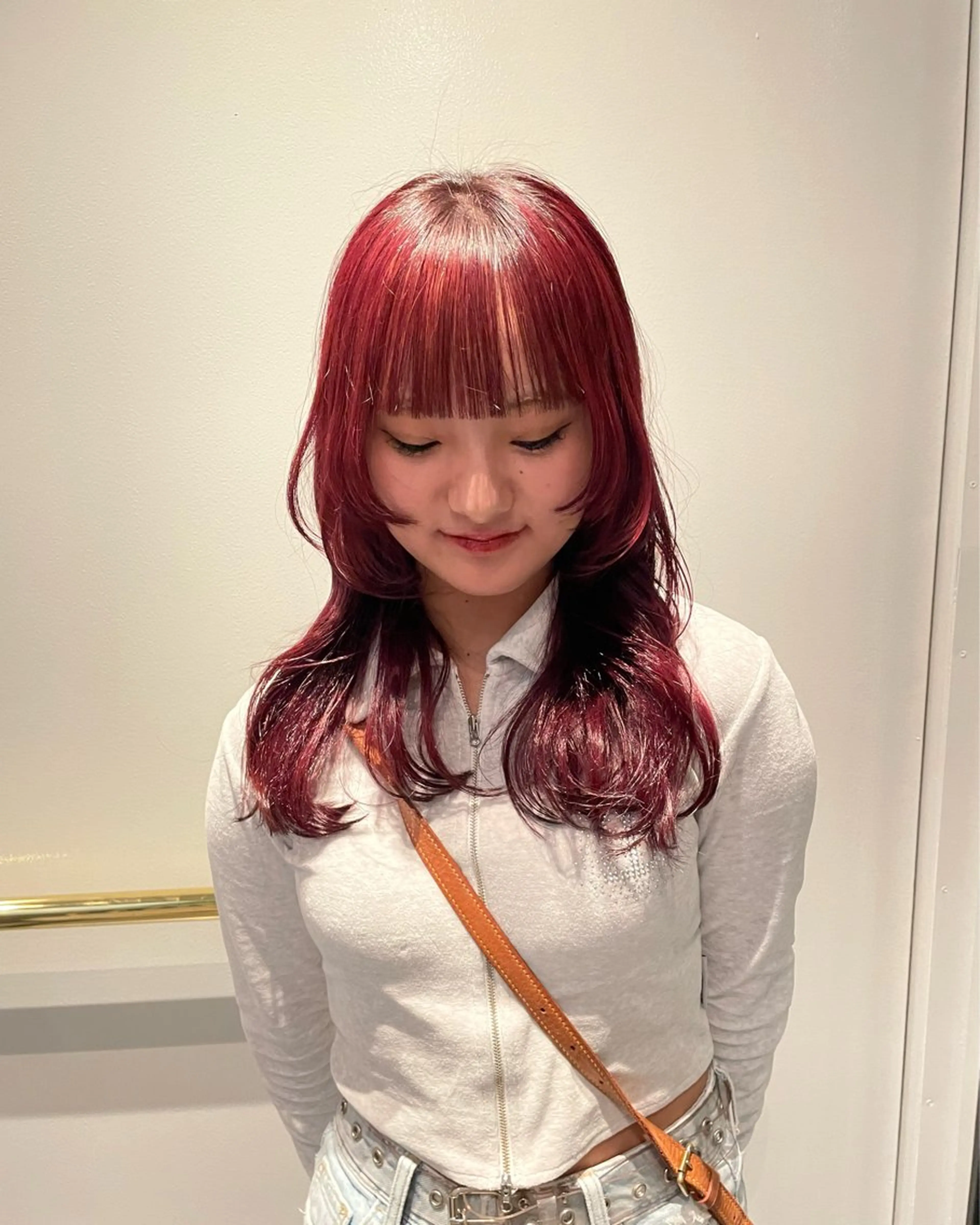 ロング カラー トリートメント カット ヘアカラー トリートメント 向坂 亜美のヘアスタイル