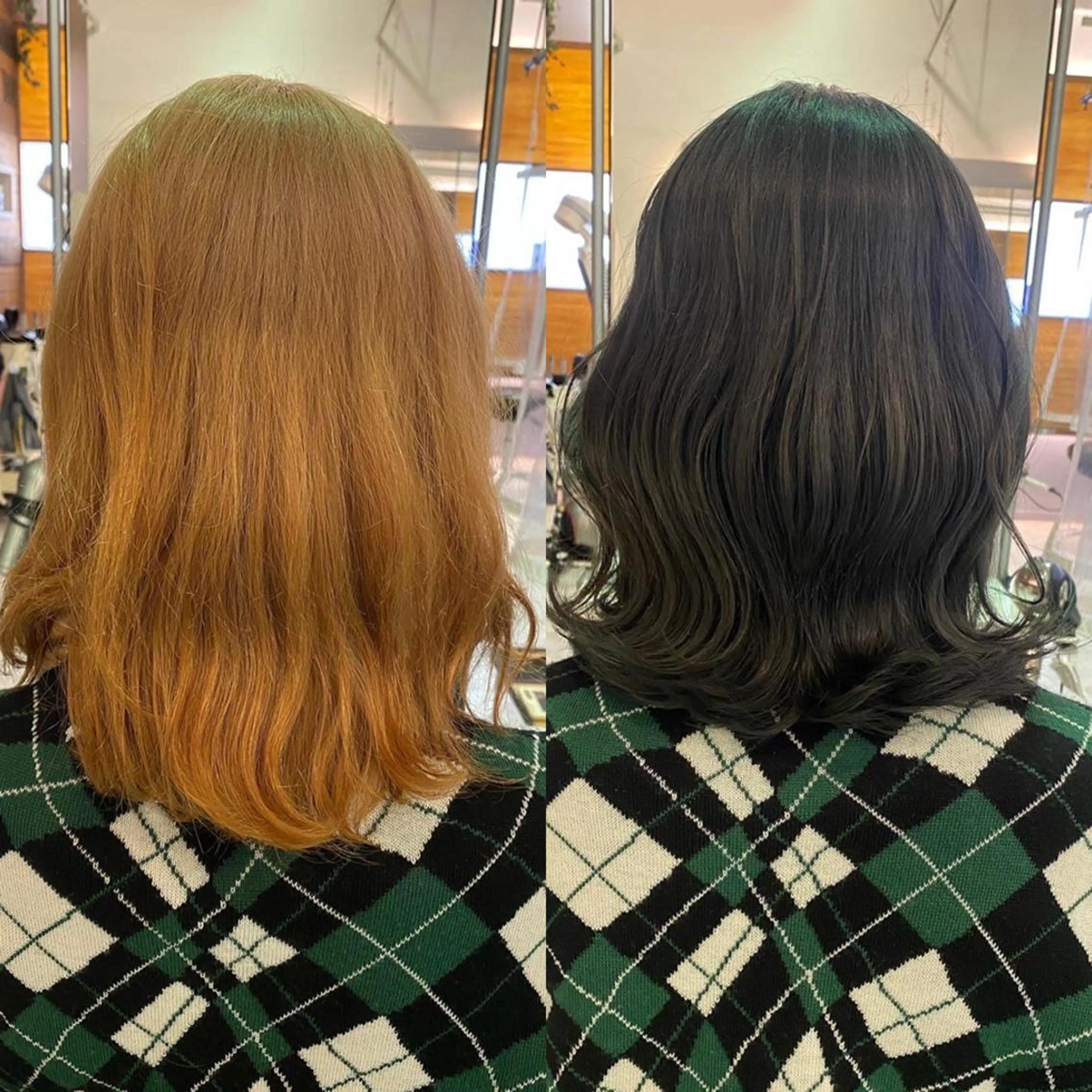 ミディアム カラー ダークグレー カット ヘアカラー ヘッドスパ 佐々木 雪菜のヘアスタイル