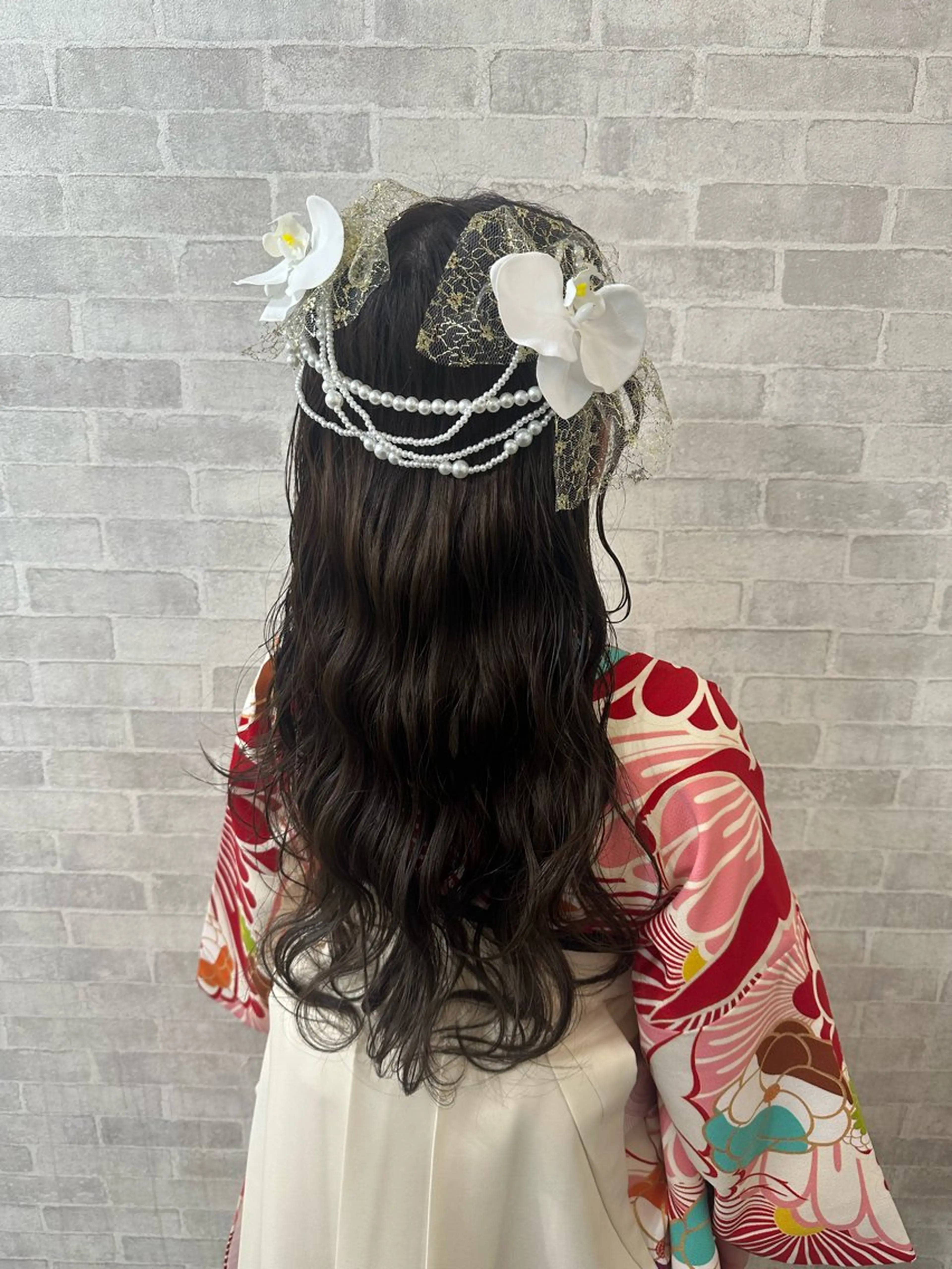 ロング 着付け ヘアセット ☆透明感カラー☆まいのヘアスタイル