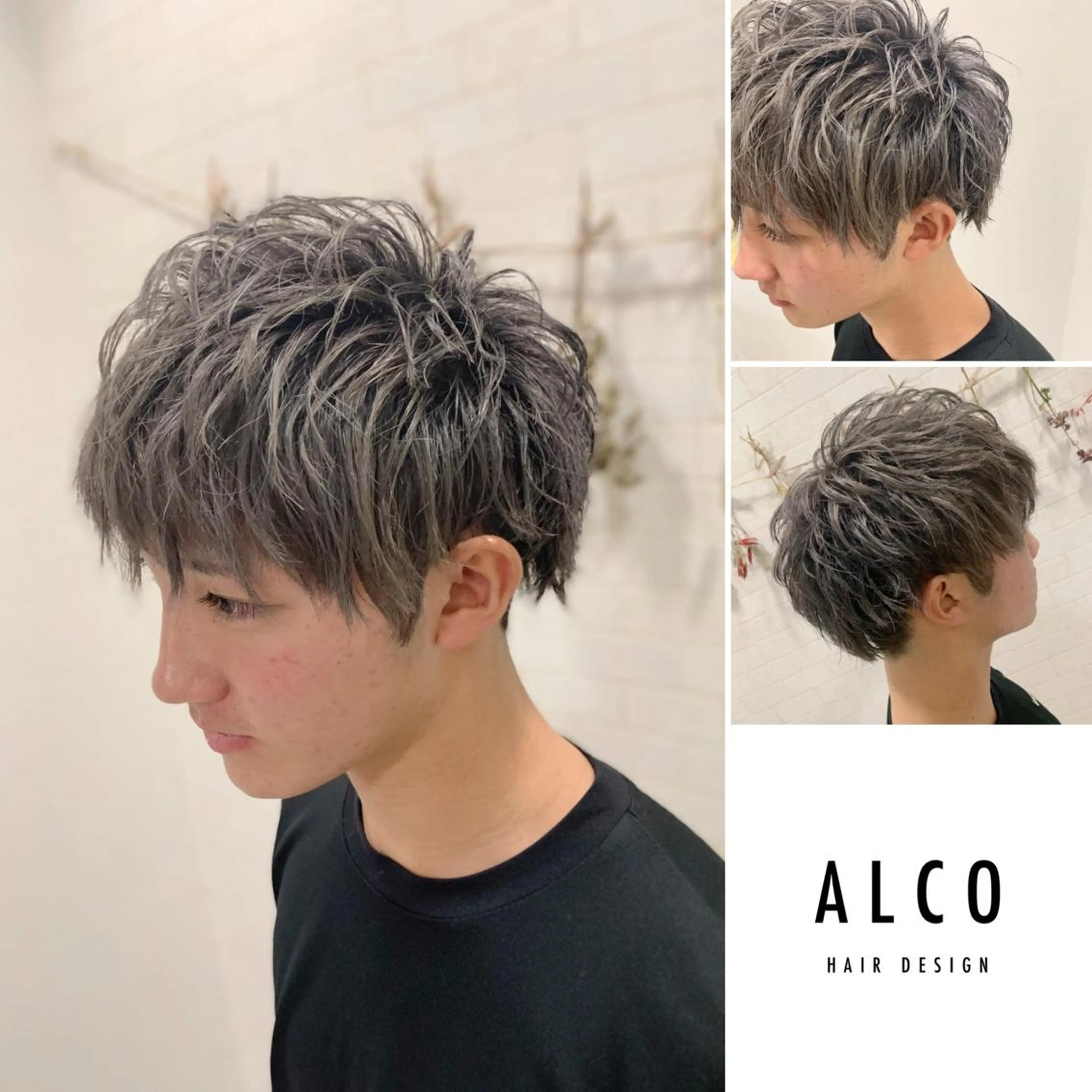 ショート カラー メンズ メンズブリーチ ブリーチ カット ヘアカラー トリートメント ワタイショウタ 髪質改善✨アイブロウのヘアスタイル