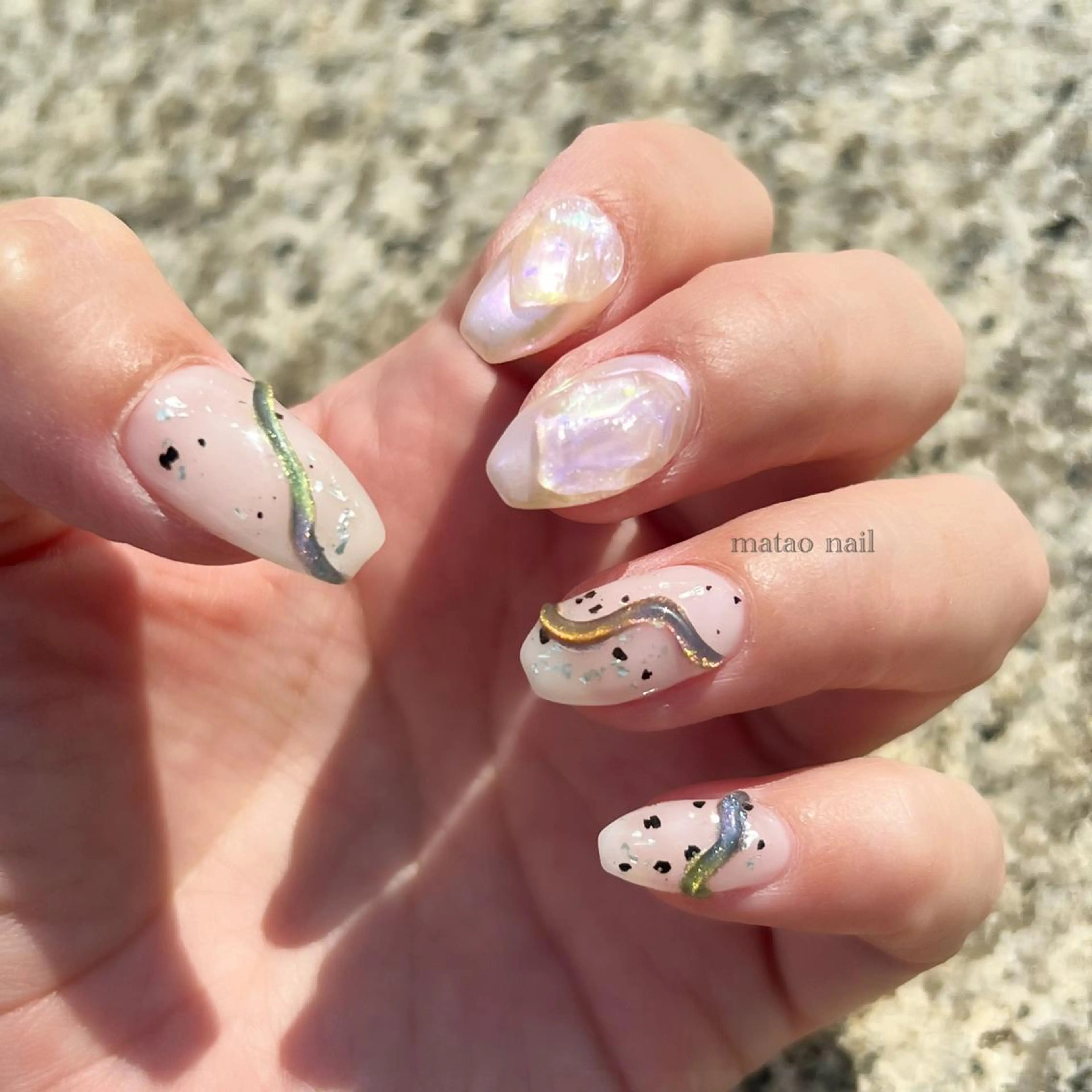 ネイル マグネットネイル ニュアンスネイル ハンドネイル フットネイル matao nailのネイルデザイン