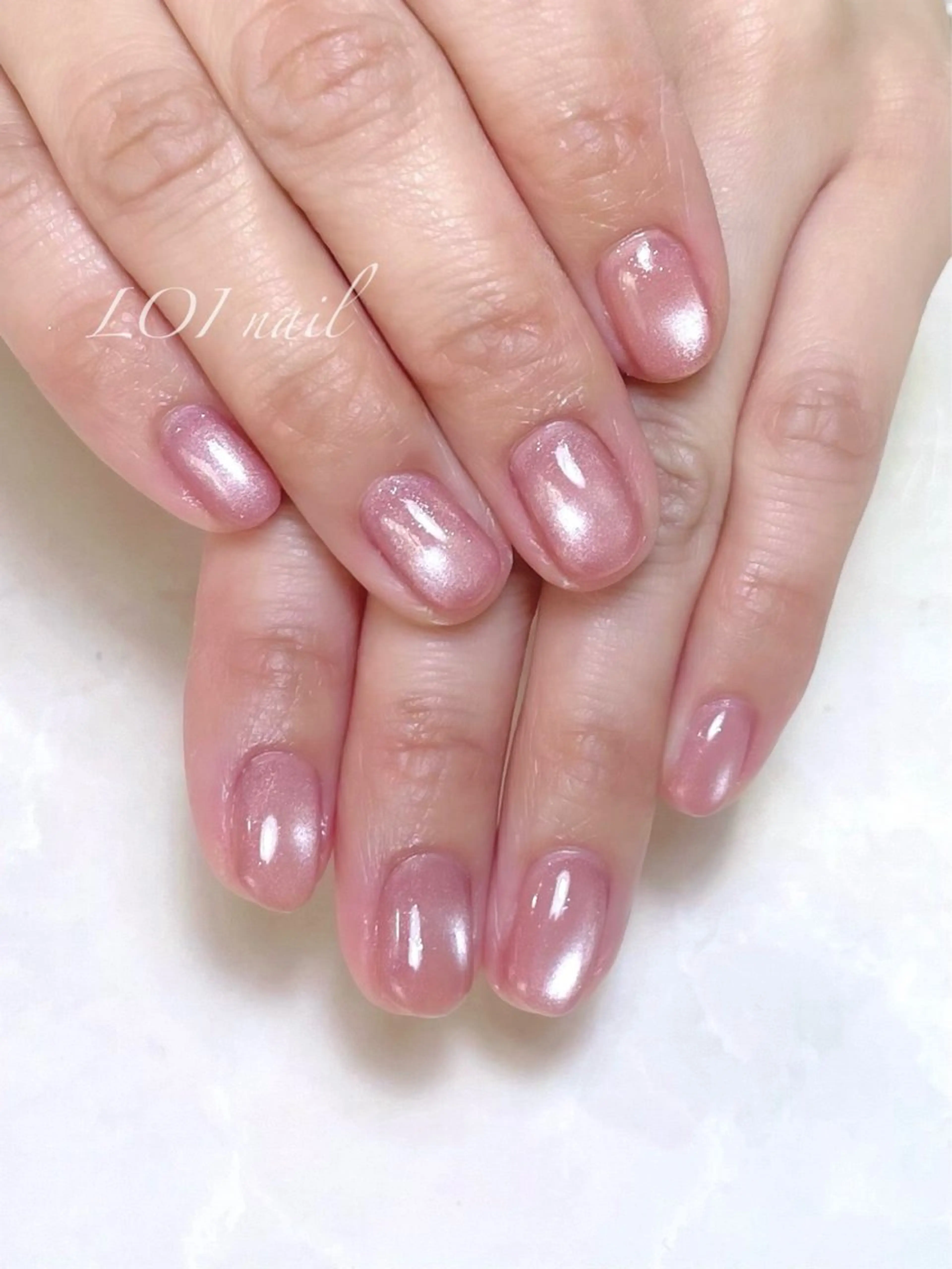 ネイル マグネットネイル マグネットワンカラー ワンカラーネイル LOI nail monaのネイルデザイン