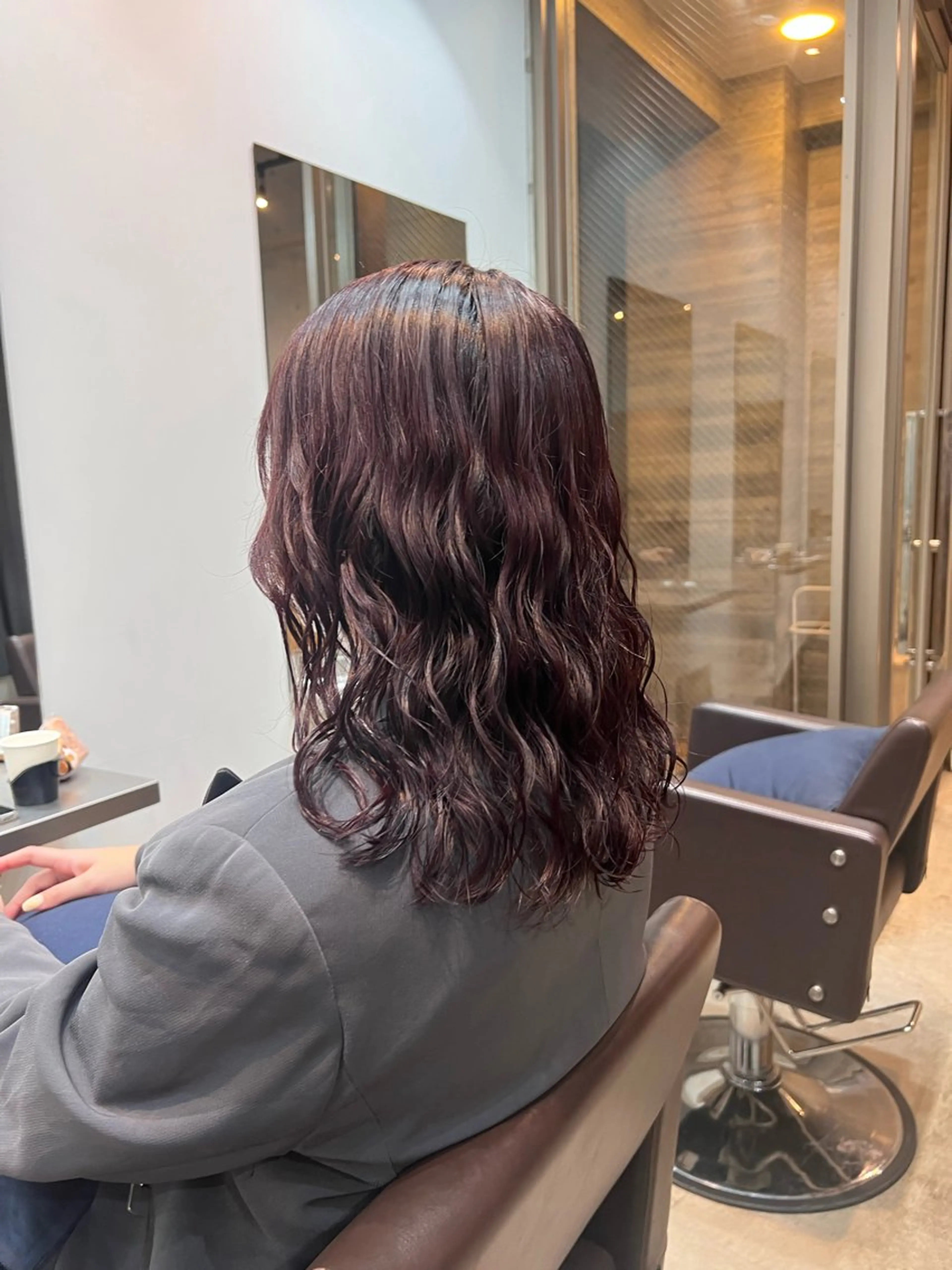 セミロング カット ヘアカラー パーマ トリートメント レイヤーカット /神野楓のヘアスタイル
