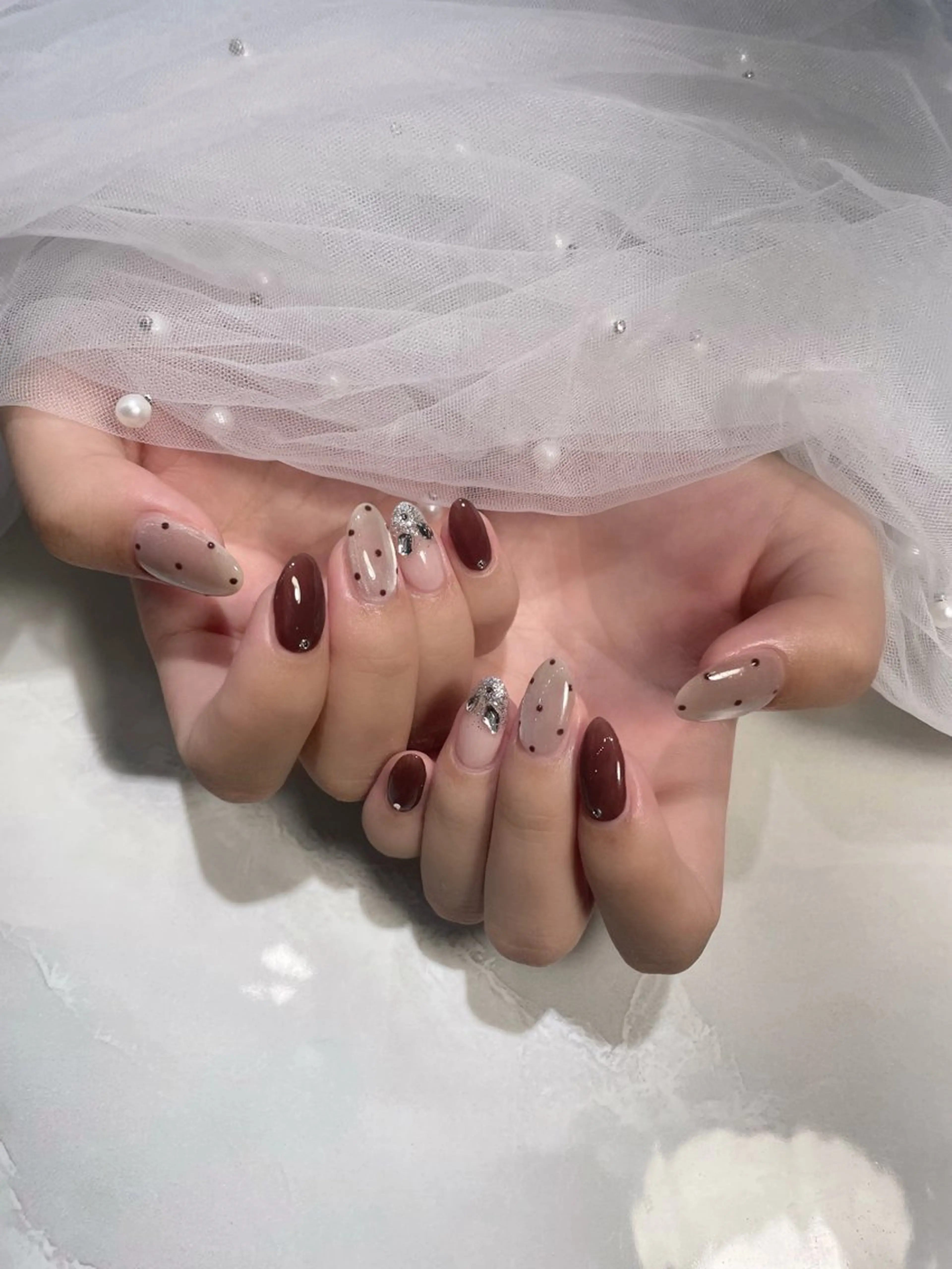 90分持ち込み画像デザインネイル💅パーツ50円​〜​ご用意！の写真