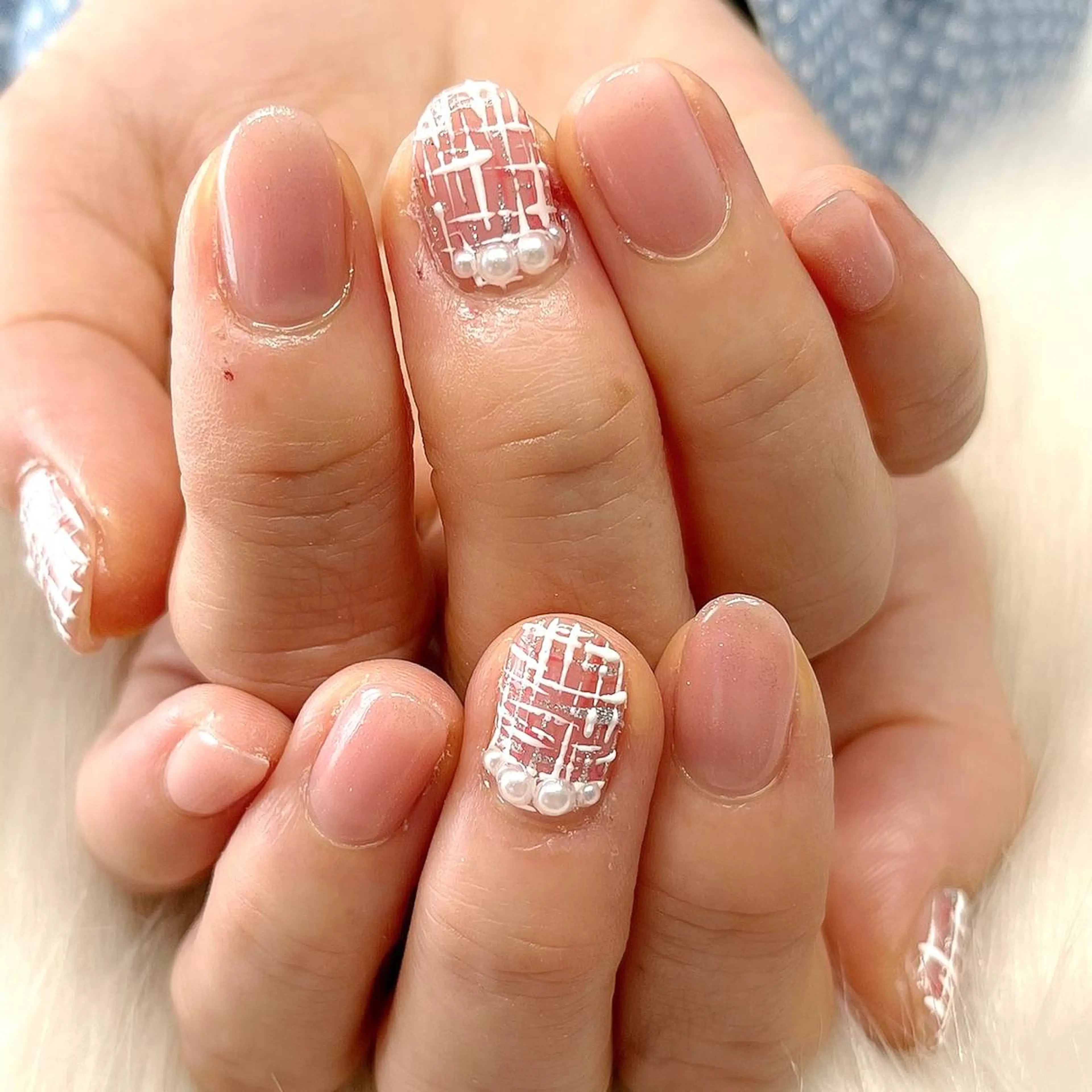 ネイル ツイードネイル Nail Salon Momoのネイルデザイン