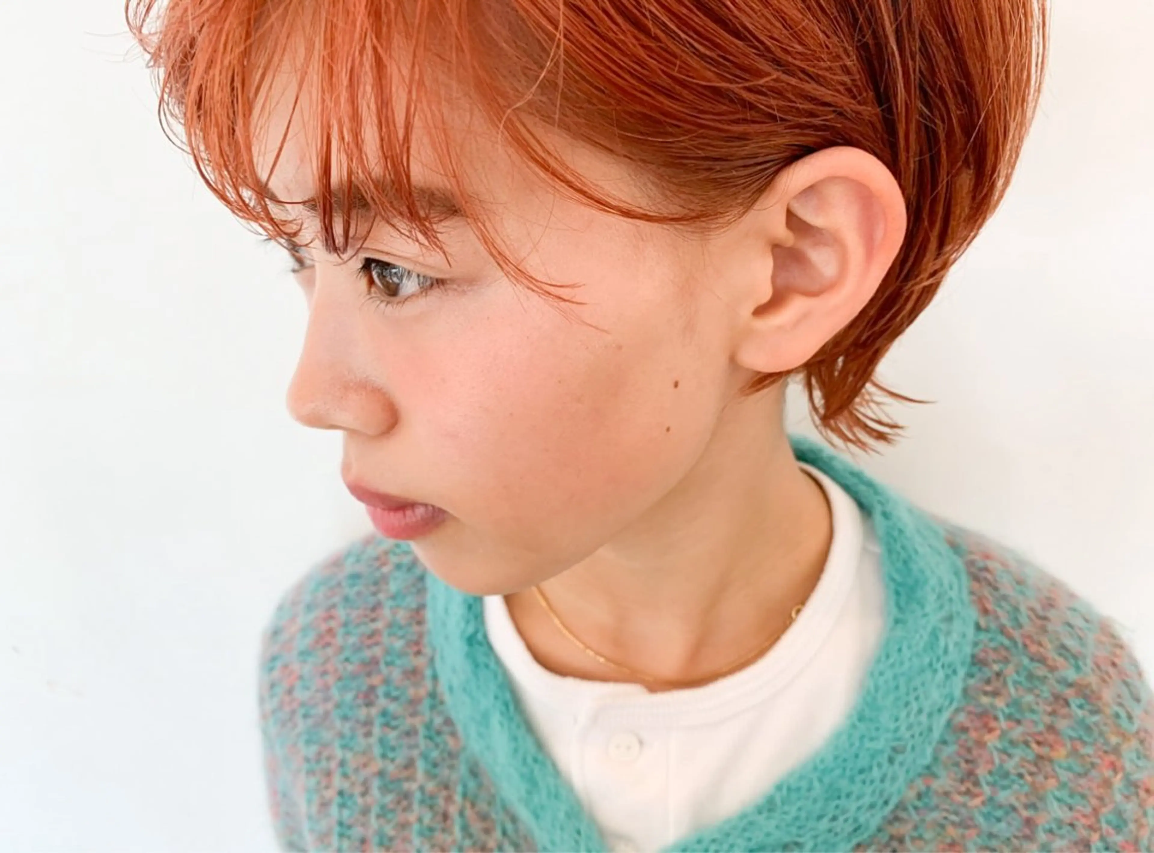 ショート カラー ブリーチ ハイトーンカラー オレンジ ショートヘア ヘアカラー 似合わせカット🫧 /パーマRINAのヘアスタイル