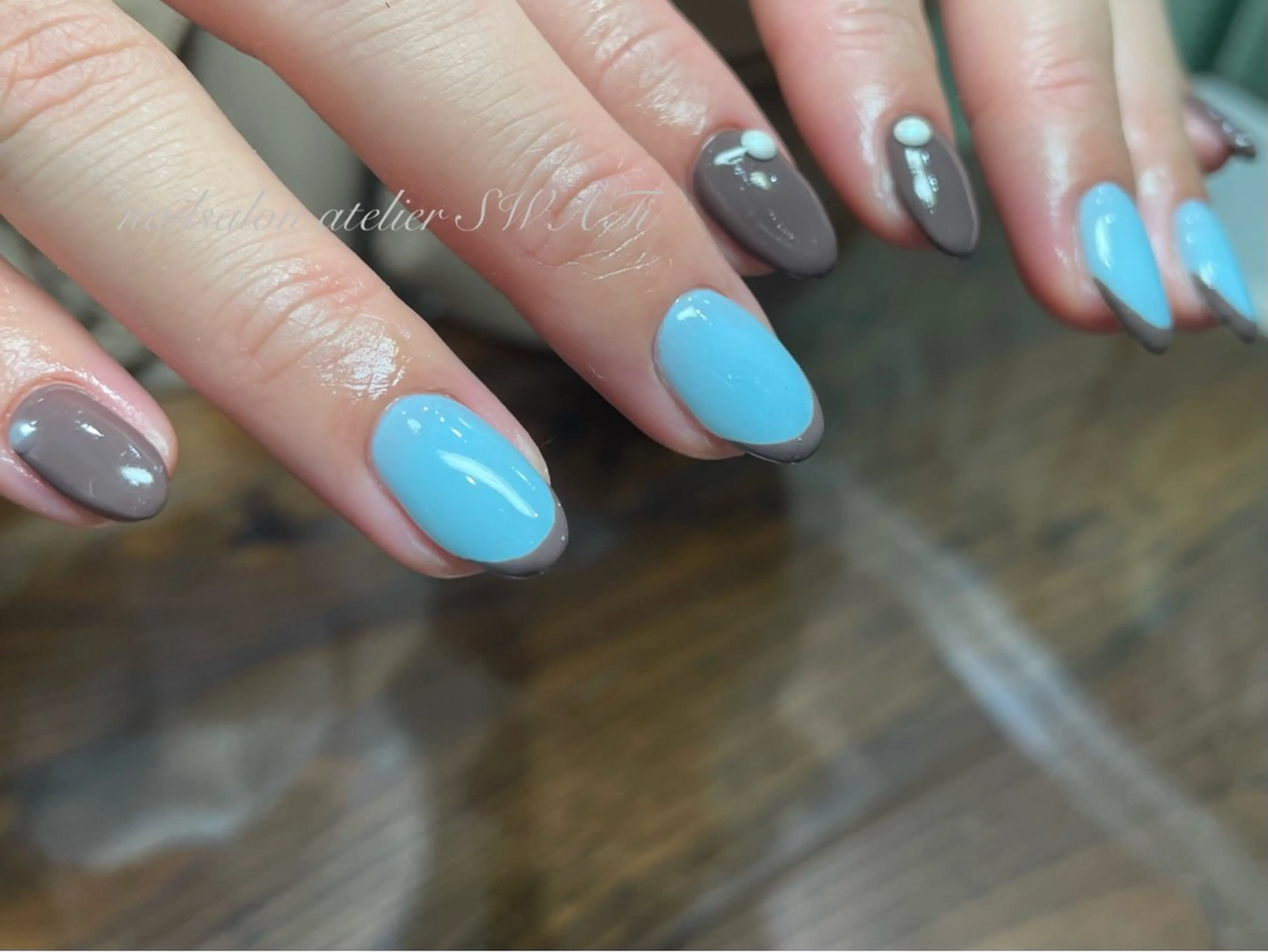 ネイル フレンチネイル ハンドネイル ヘアーサロン大野所属・nailsalon SWATiのネイルデザイン