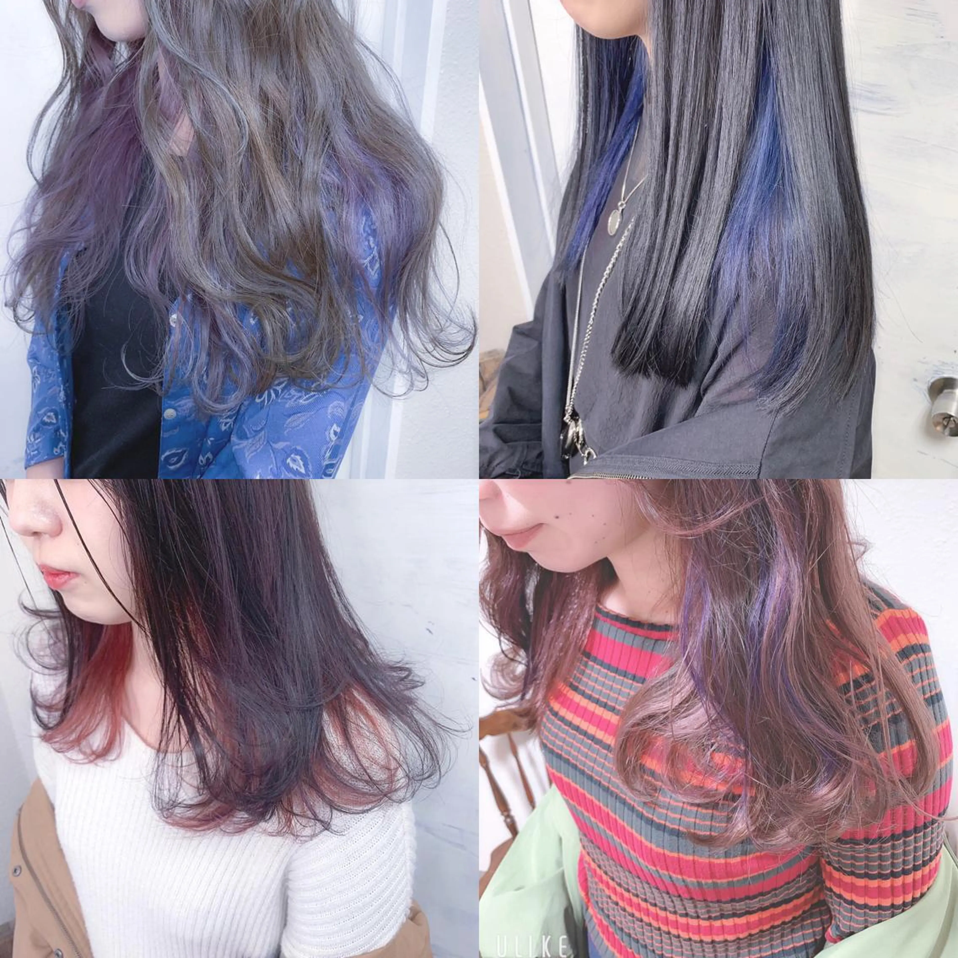 ミディアム カラー ブリーチ インナーカラー カット ヘアカラー BOX mico.のヘアスタイル