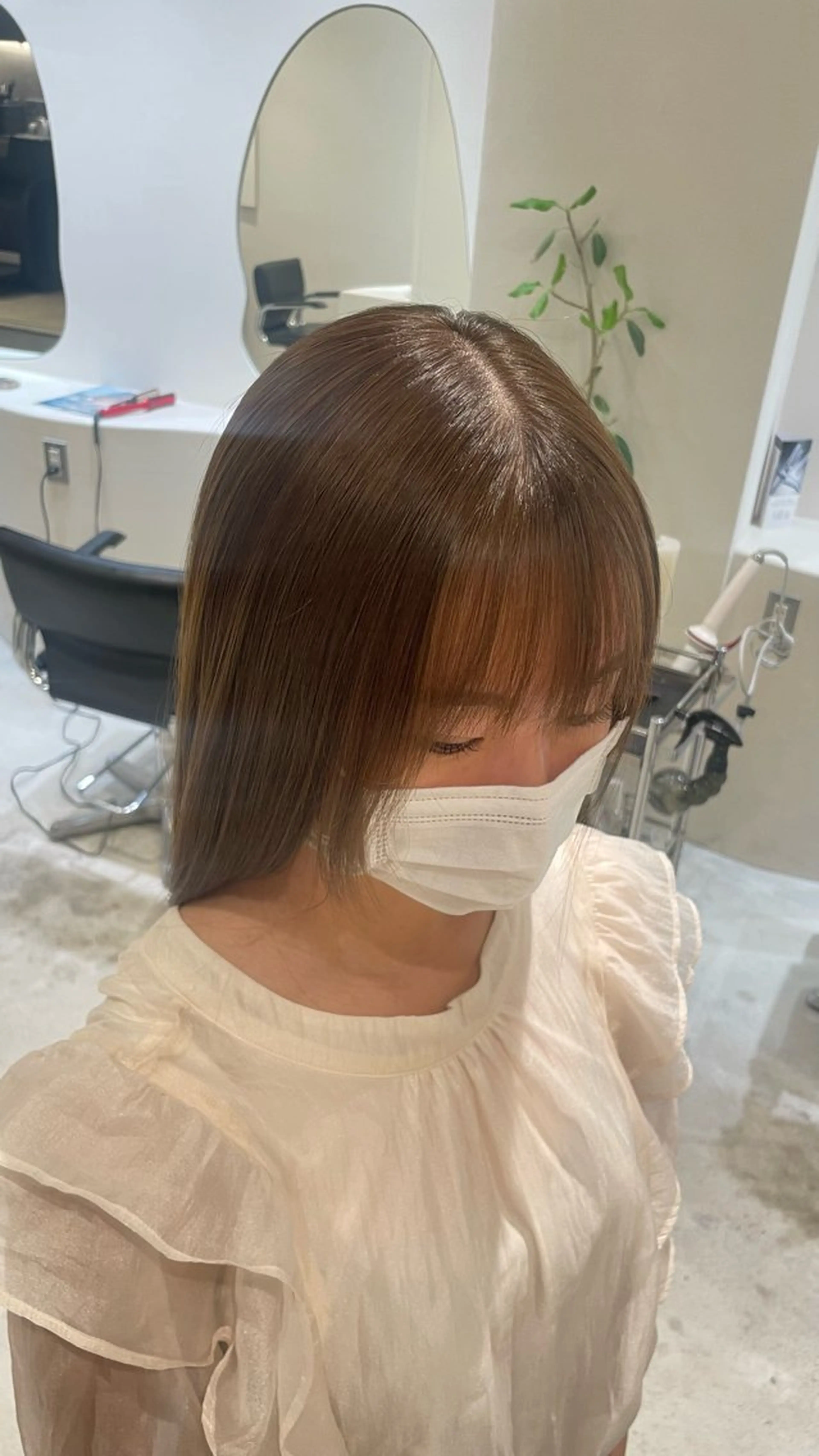カラー ベージュカラー ブリーチ ブリーチなしカラー たかはし ゆうなのヘアスタイル