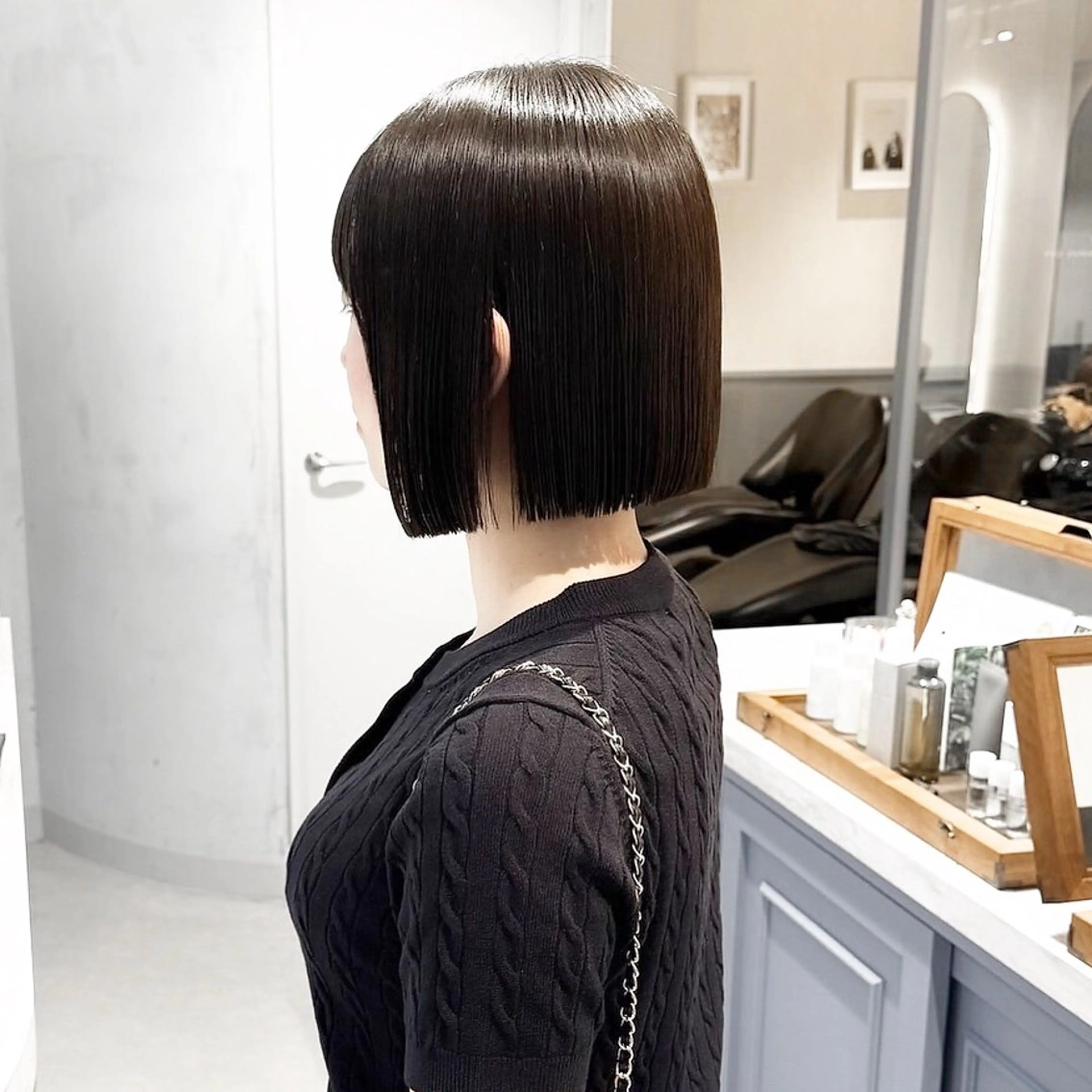 ショート カット 縮毛矯正 トリートメント ボブ/縮毛矯正/ 高嶋 優のヘアスタイル