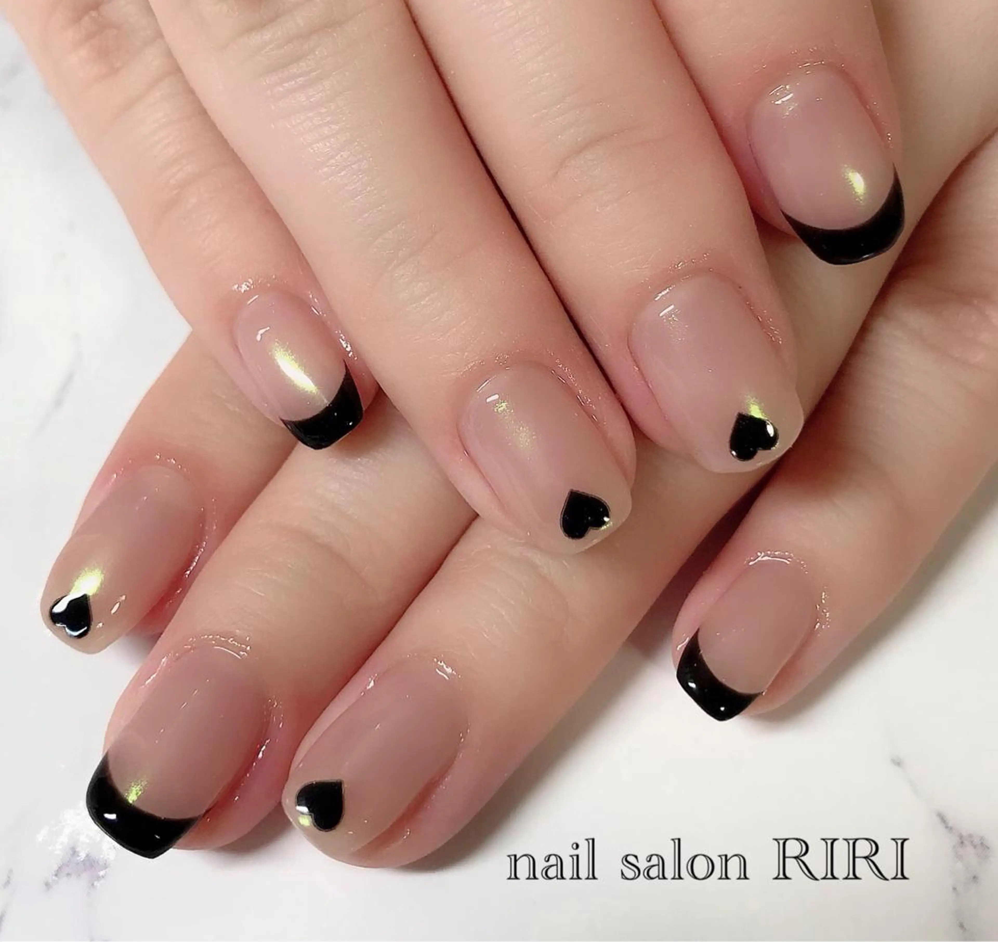 ネイル フレンチネイル ハート private  nail  salon RIRI所属・RIRI リリのネイルデザイン